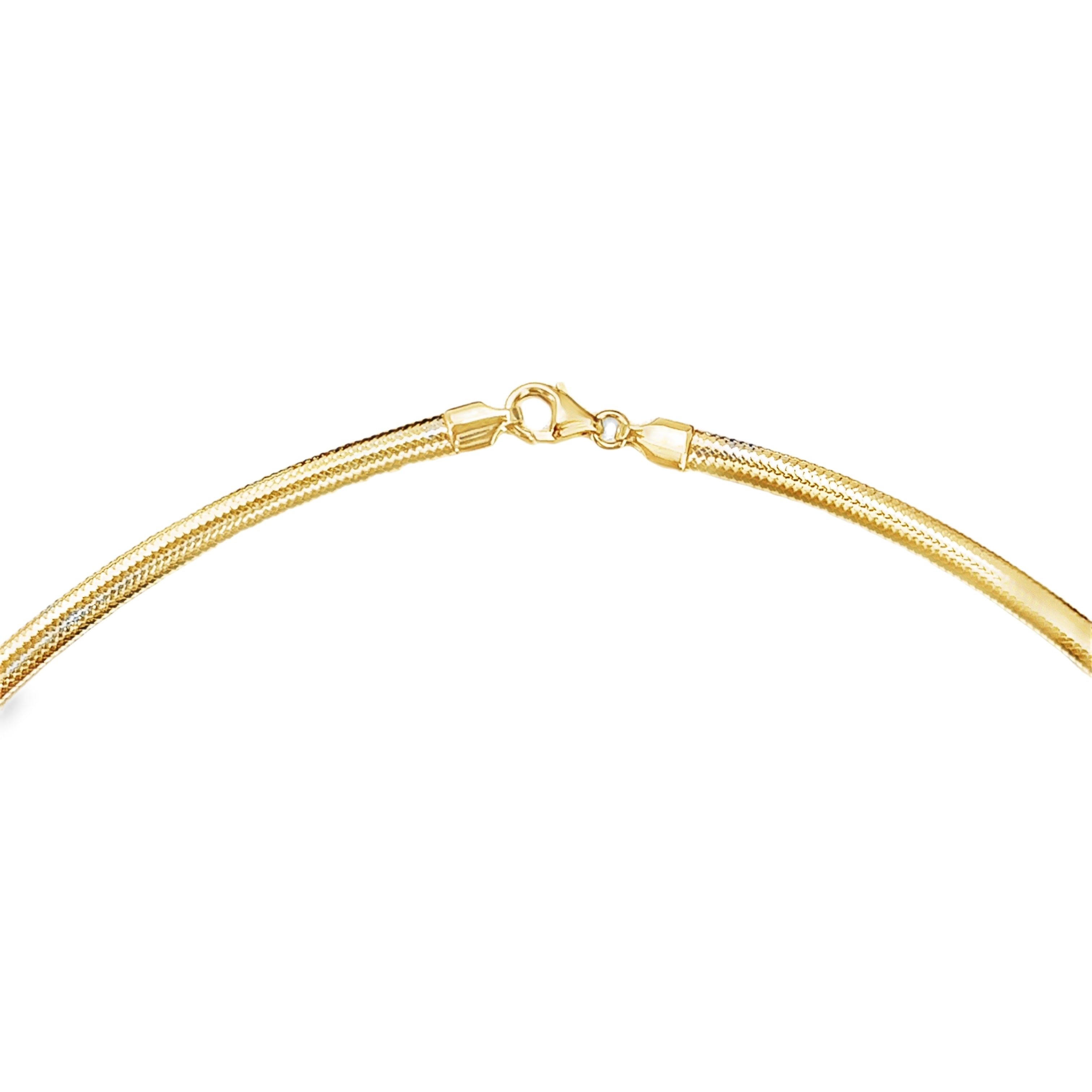 Collar Elástico De Oro Amarillo De 14Kt  3.25 G