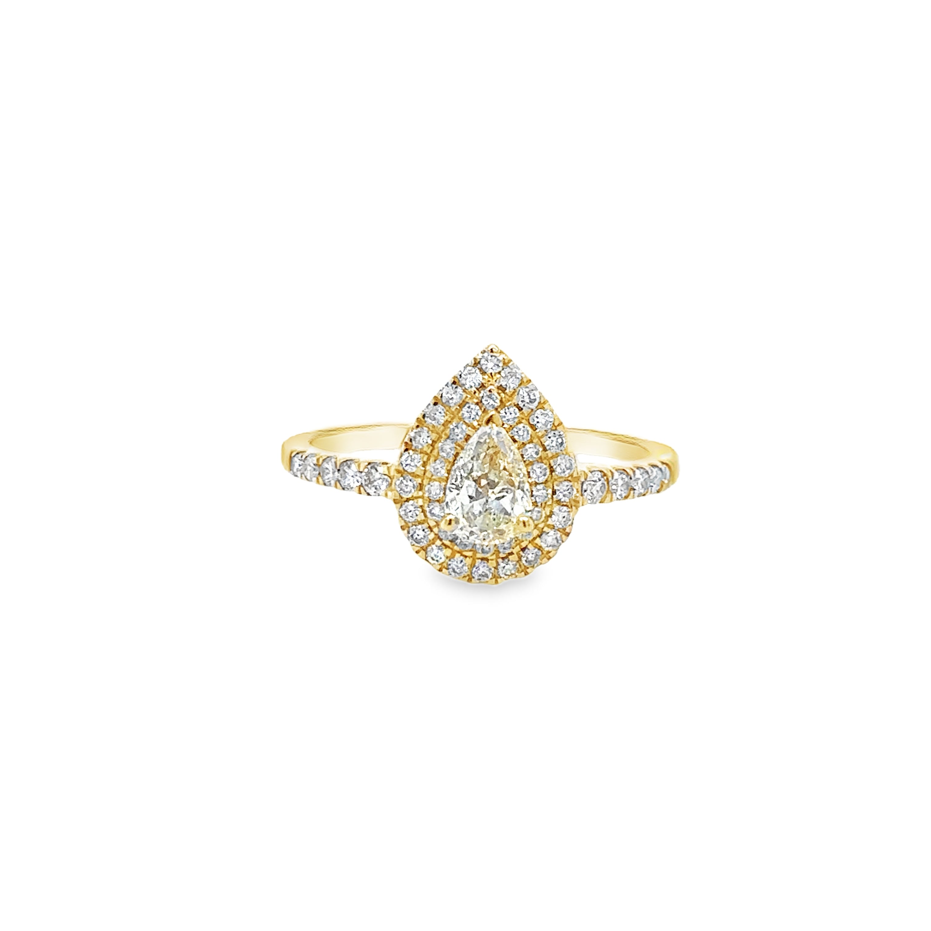 Anillo De Diamantes De Oro Amarillo De 14Kt 0.75 Ct.