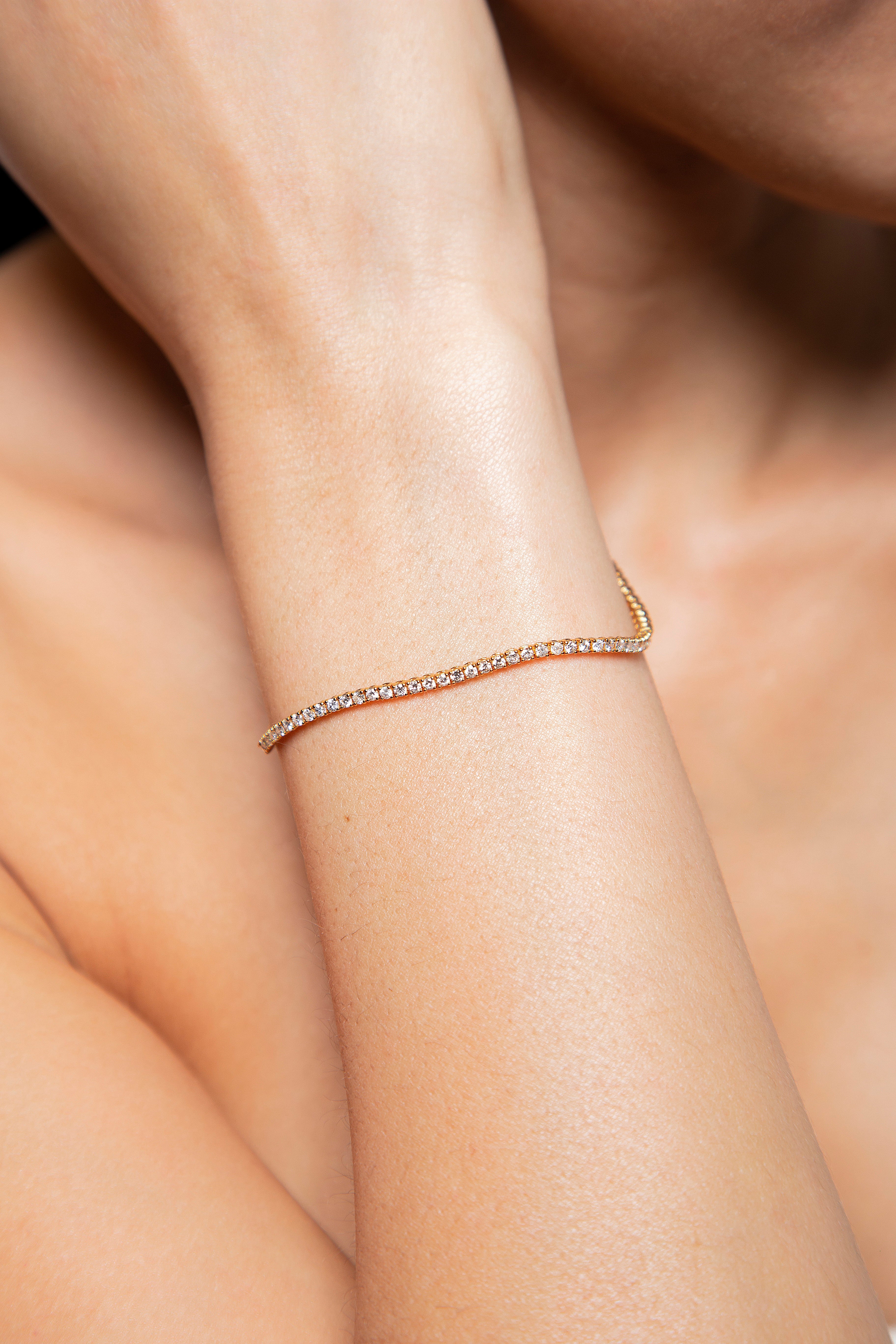 Pulsera Tennis Diamante Oro Amarillo 14K 2.25 ct.