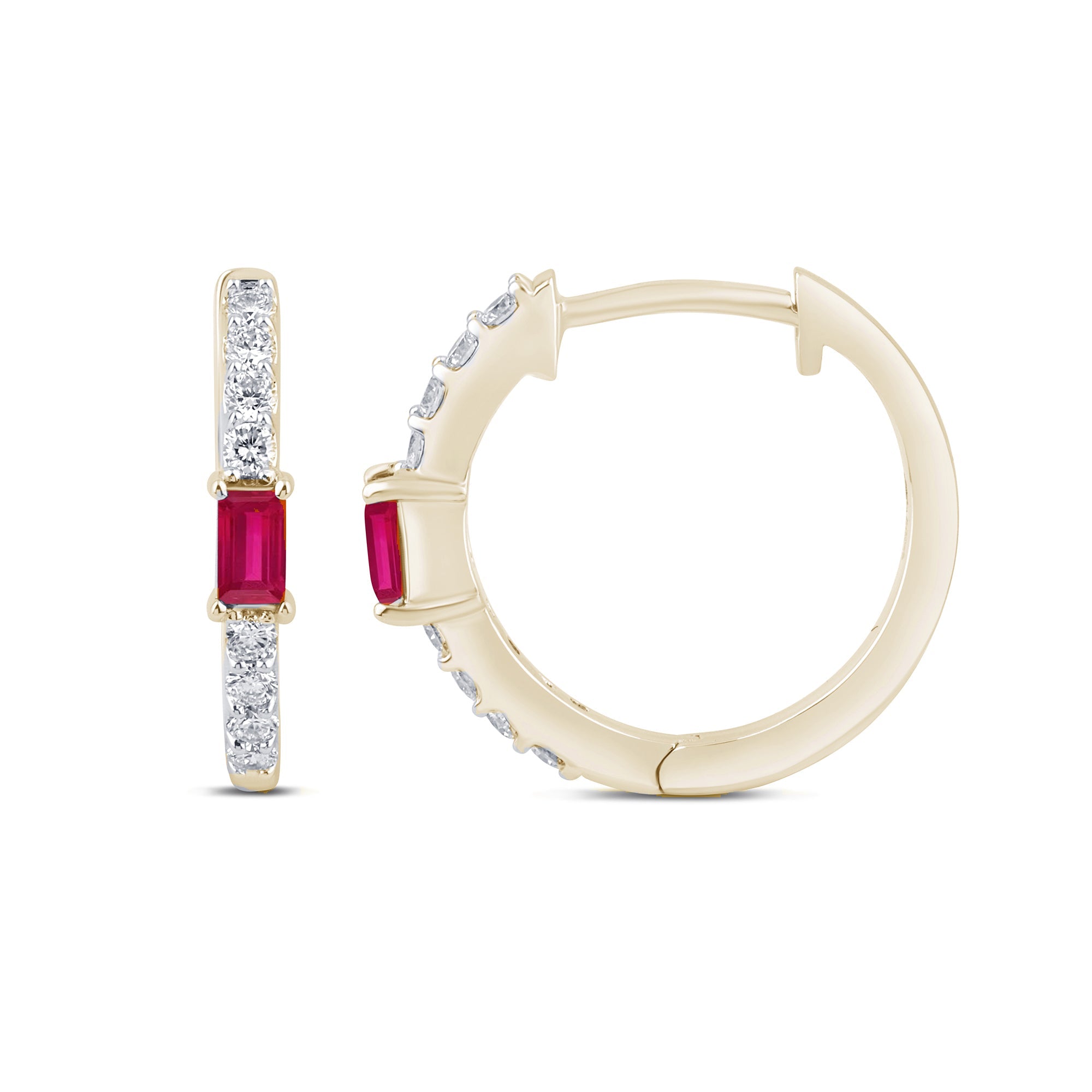 Diamond &amp; Ruby in 14K Yellow Gold 0.49 CT