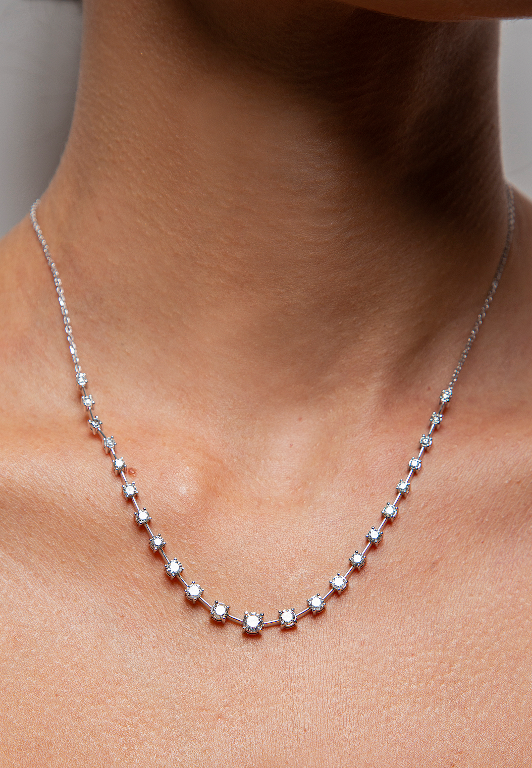 Collar Diamante Oro Blanco 14K 4 ct.