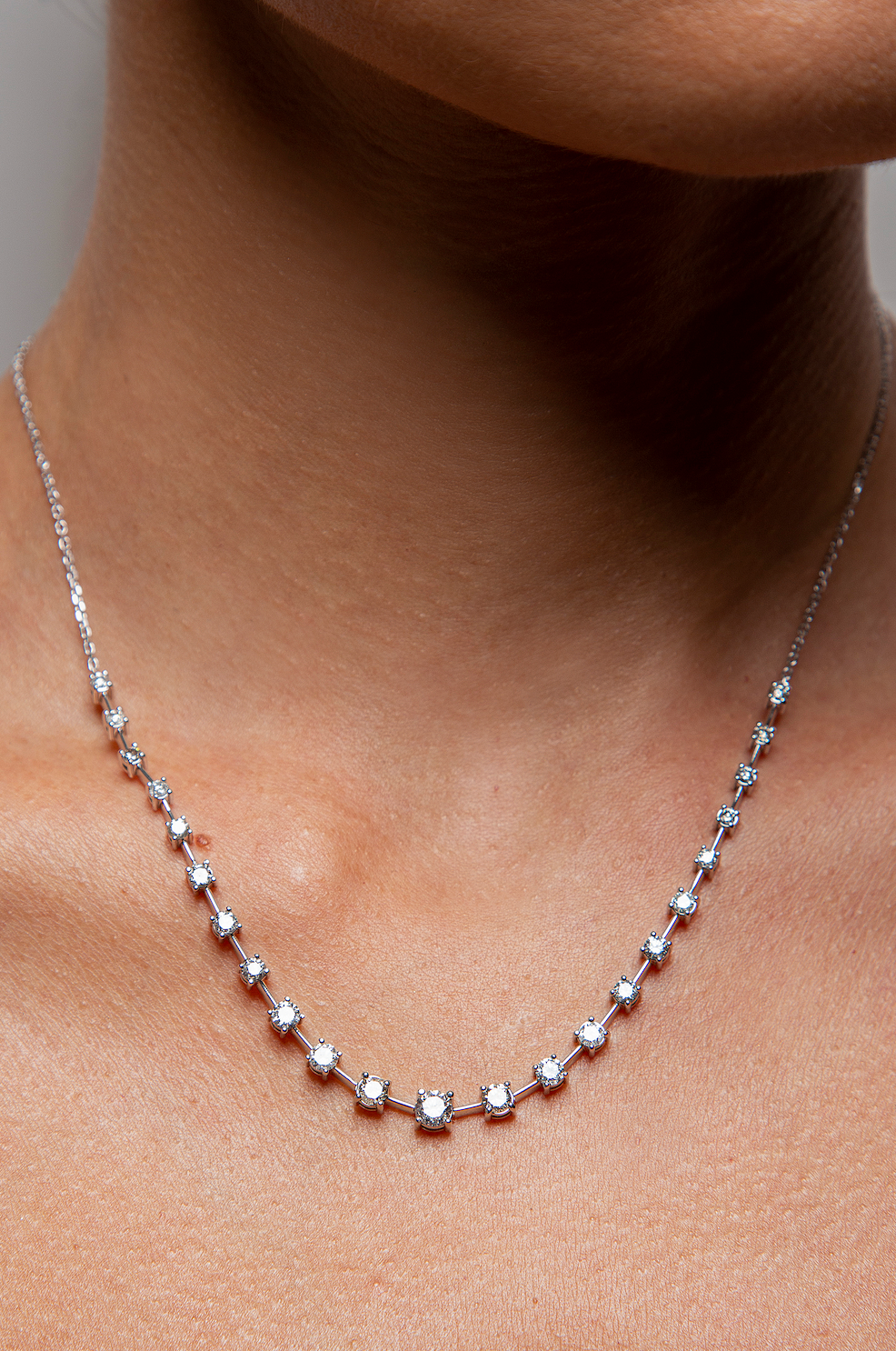 Collar Diamante Oro Blanco 14K 4 ct.