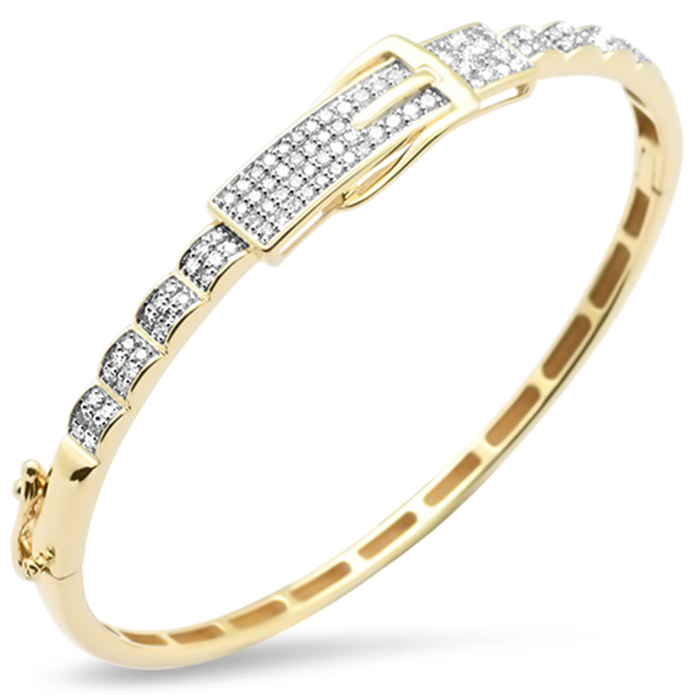 Pulsera Bangle De Diamante En Oro Amarillo De 14K .88Ct