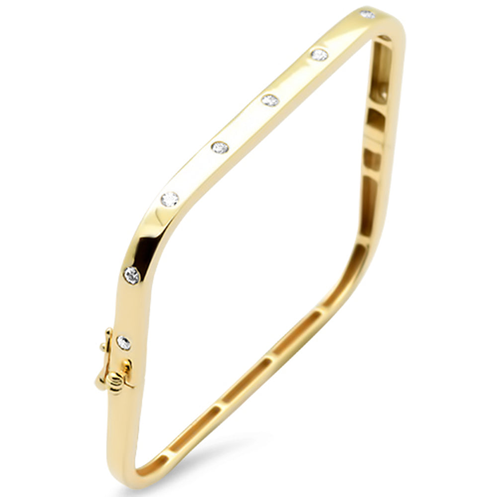 Pulsera Bangle De Diamante En Oro Amarillo De 14K .46Ct