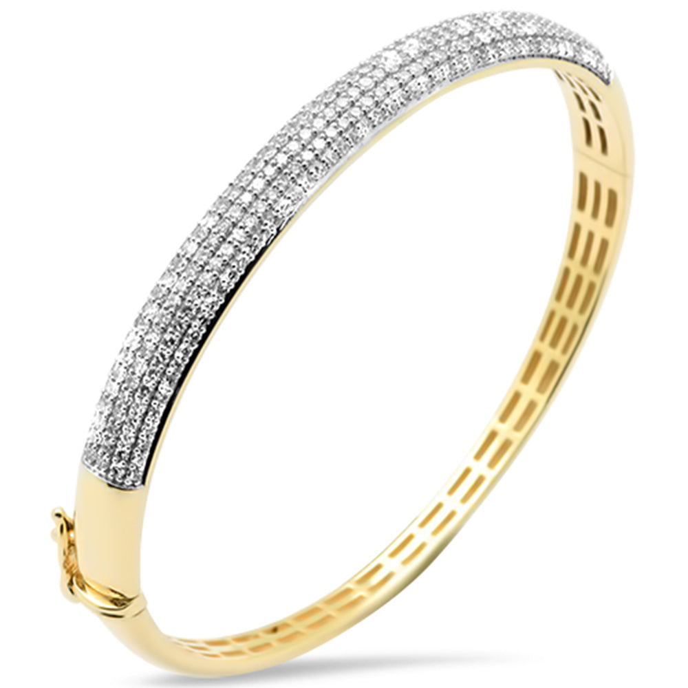 Pulsera Bangle De Diamante En Oro Amarillo De 14K 1.90Ct