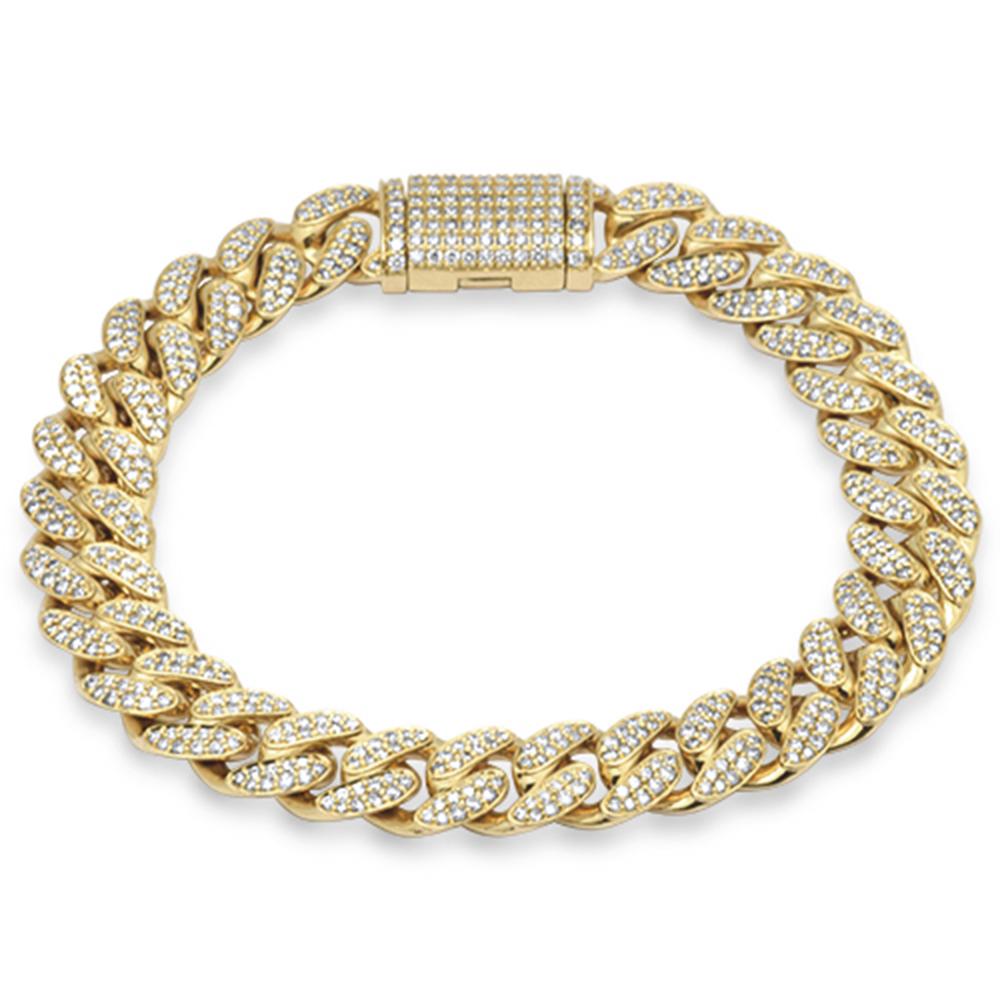 Pulsera Cubana De Diamante En Oro Amarillo De 14K 442.09Ct