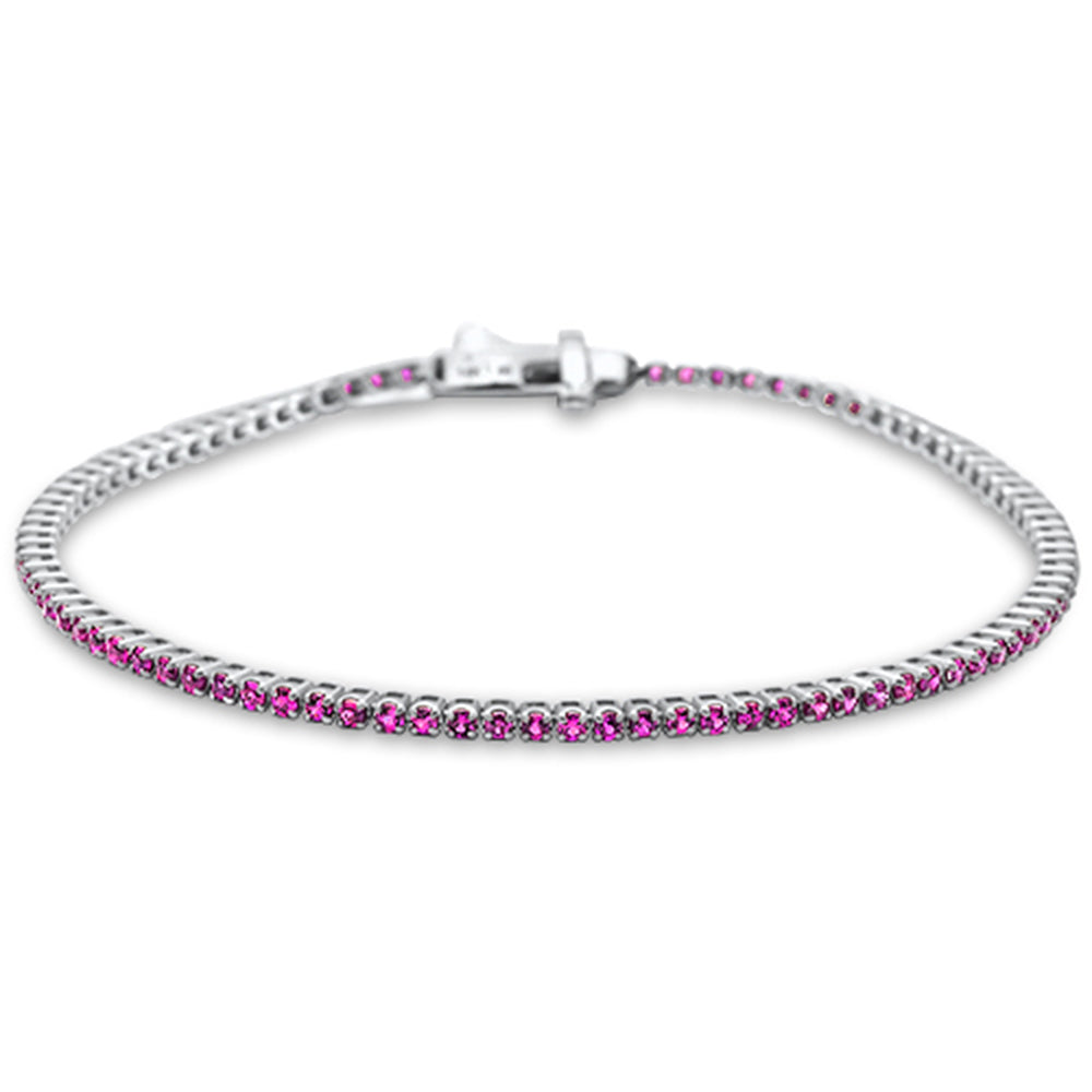 Ruby Bracelet in 14K White Gold 1.62 CT
