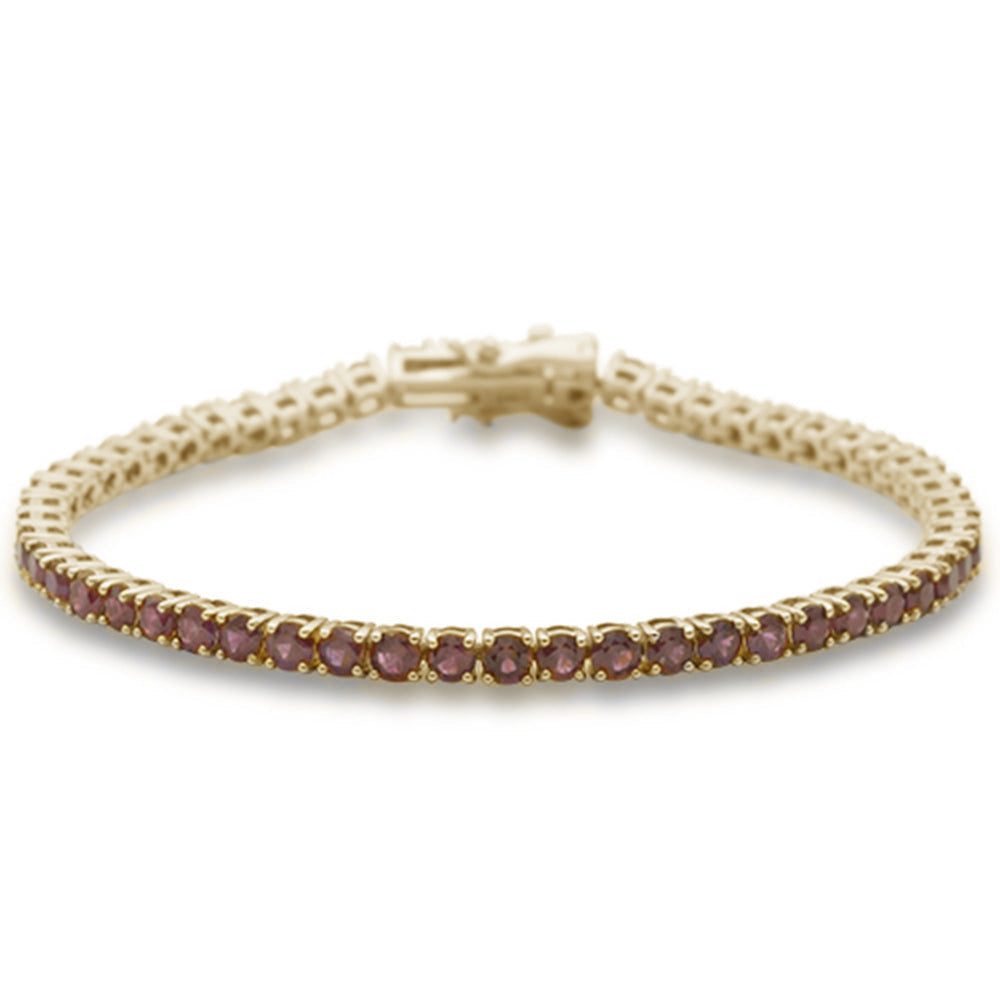 Pulsera Tennis De Rubí En Oro Amarillo De 14K 6.15Ct