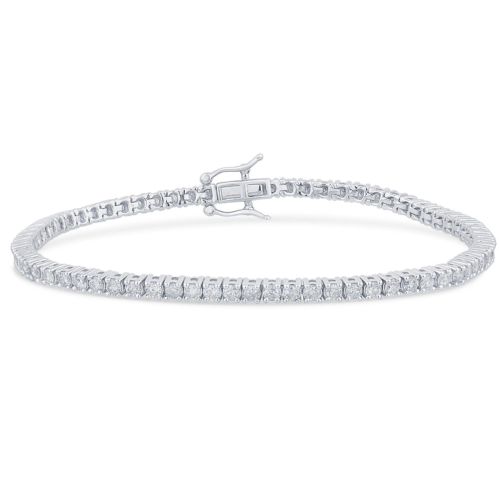 Pulsera Tennis De Diamante En Oro Blanco De 14K 2.75Ct