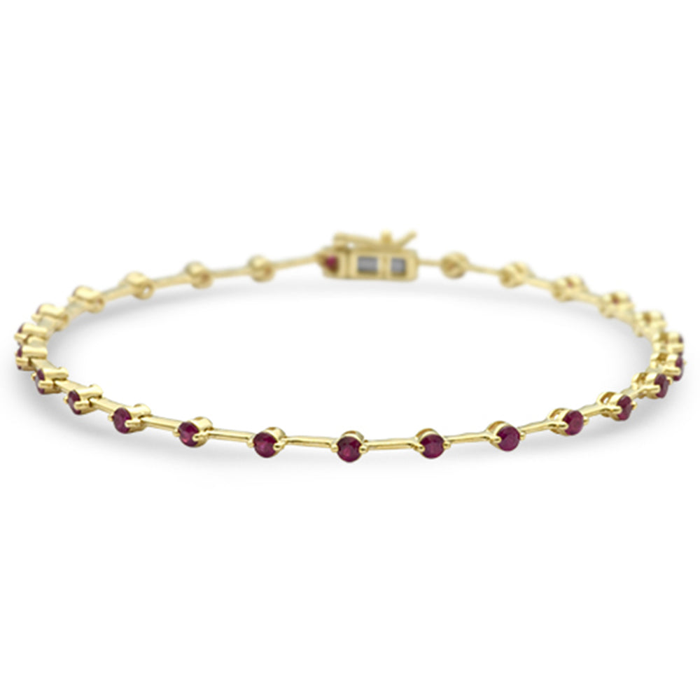 Ruby Bracelet in 14K Yellow Gold 1.48 CT