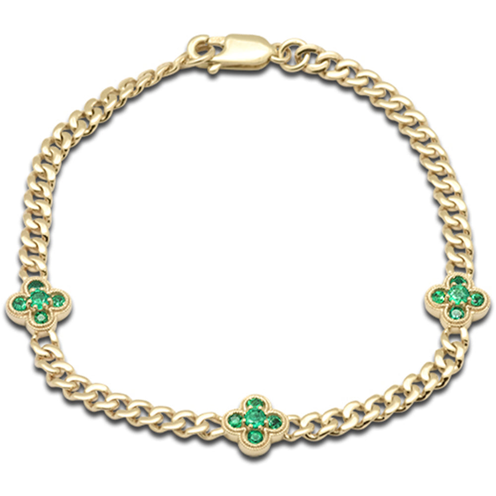 Emerald Bracelet in 14K Yellow Gold 0.52 CT