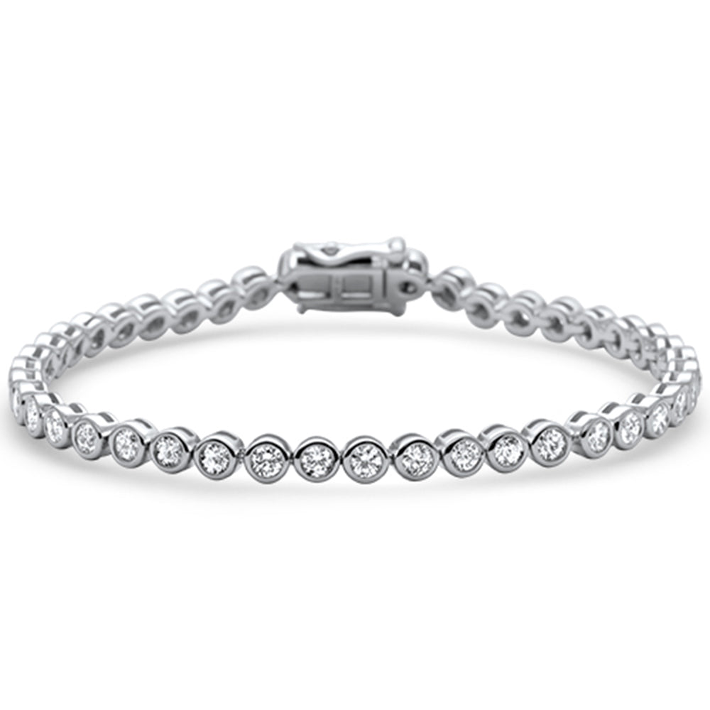 Pulsera Bezel De Diamante En Oro Blanco De 14K 34.95Ct
