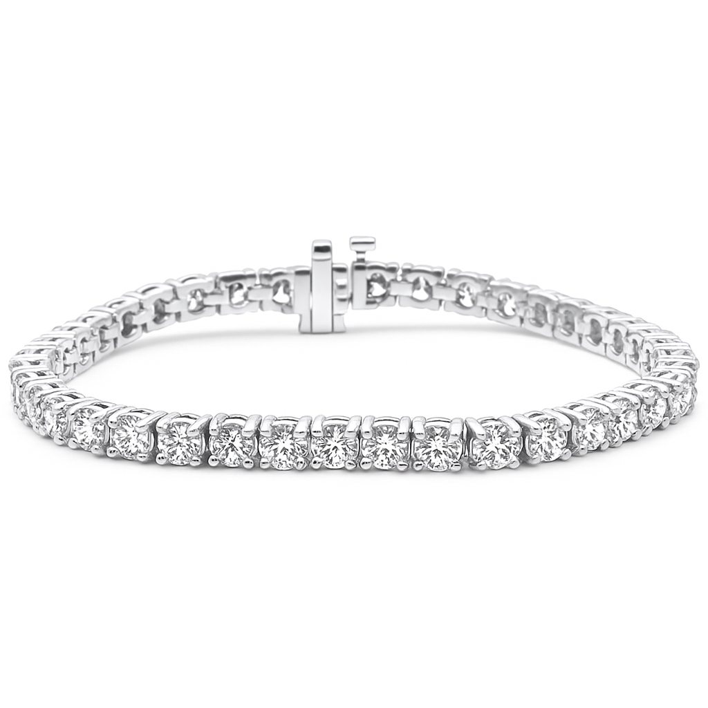Pulsera Tennis De Diamante En Oro Blanco De 14K 10.36Ct