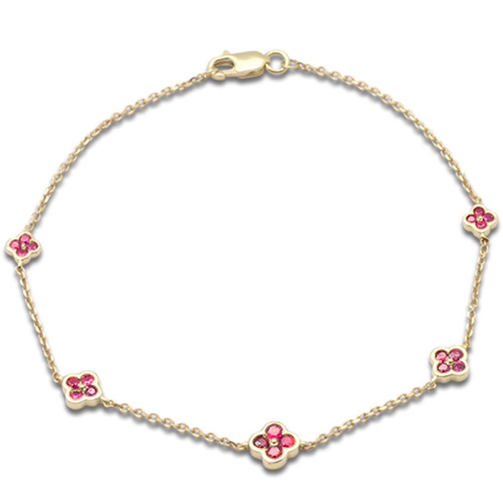 Ruby Bracelet in 14K Yellow Gold 0.52 CT
