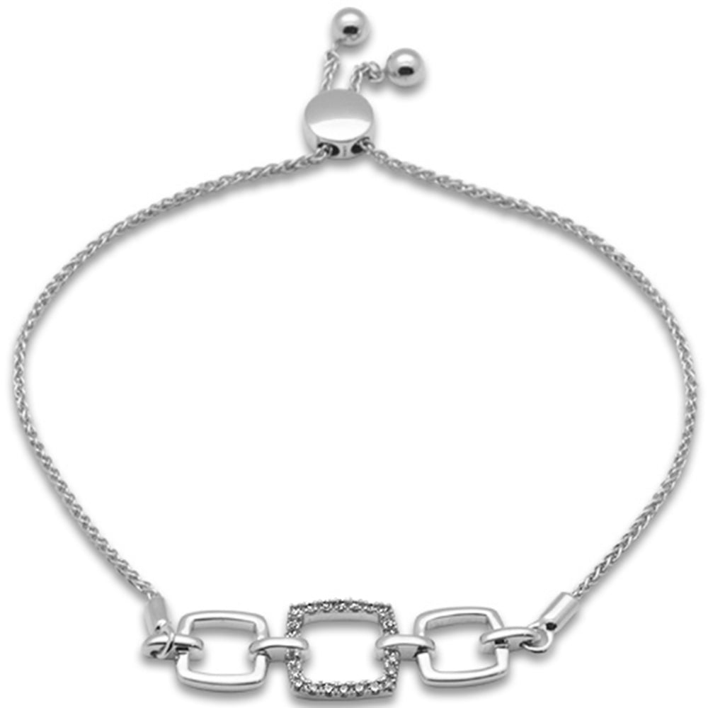Pulsera De Diamante En Oro Blanco De 14K .15Ct