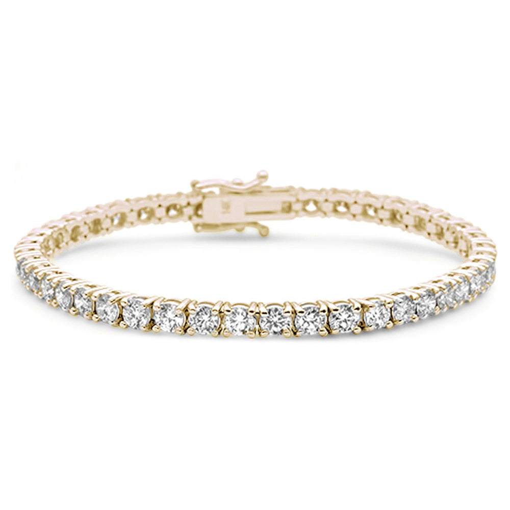 Pulsera Tennis De Diamante En Oro Amarillo De 14K 3.74Ct