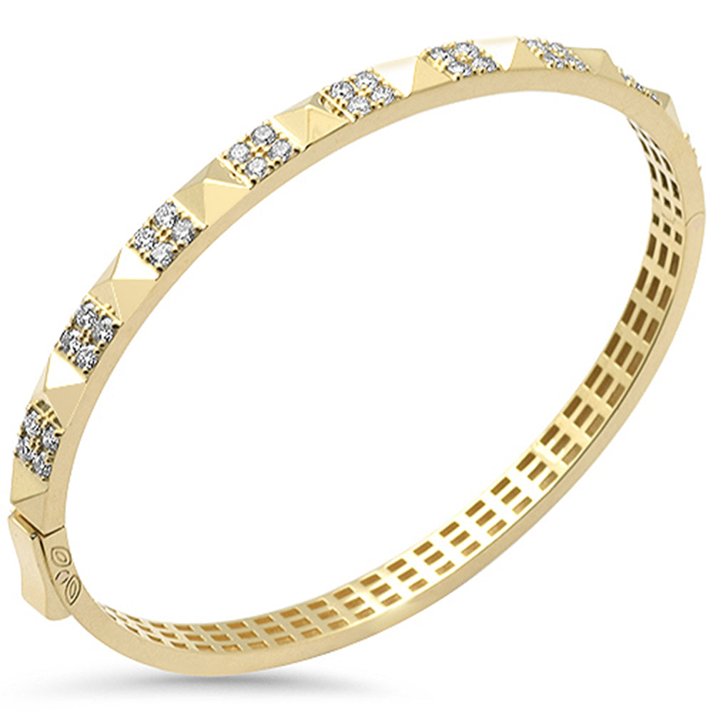 Pulsera Bangle De Diamante En Oro Amarillo De 14K 1.08Ct