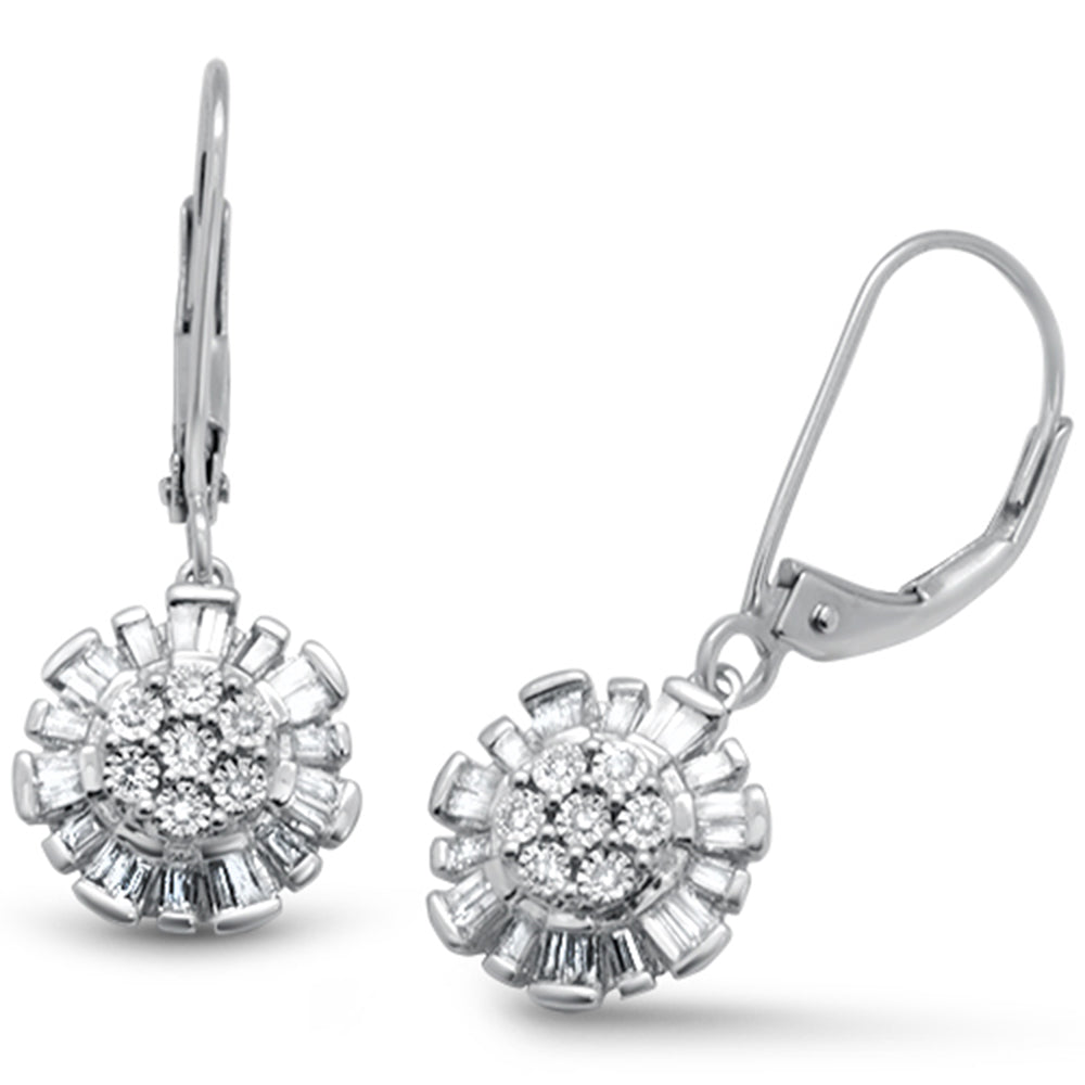 Aretes De Diamante En Oro Blanco De 14K .26Ct