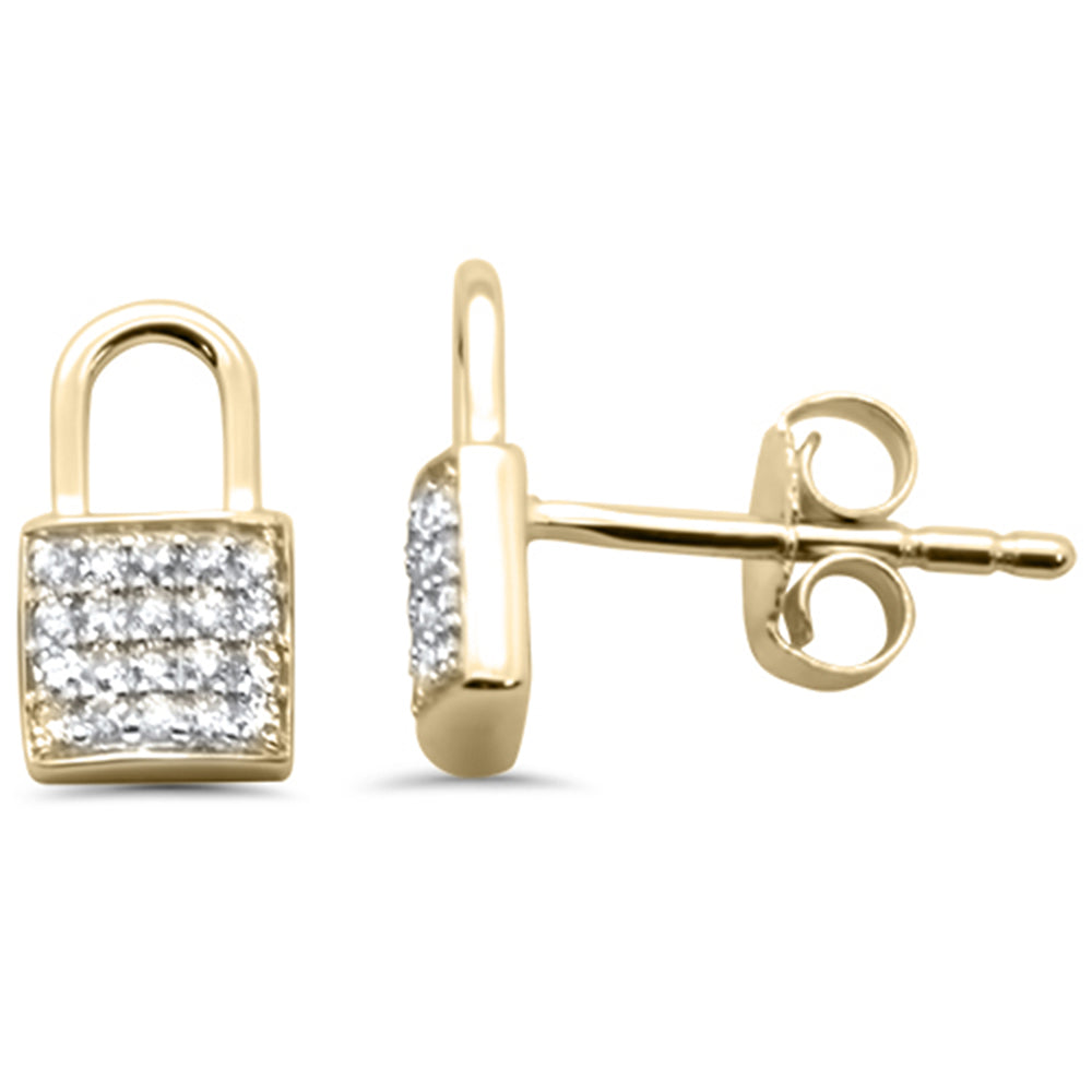 Lock De Diamante En Oro Amarillo De 14K .16Ct