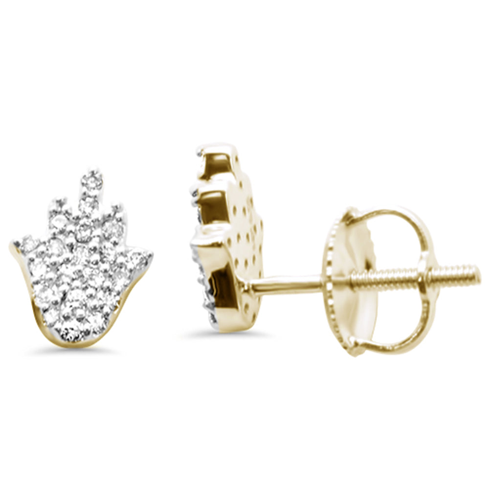 Aretes De Diamante En Oro Amarillo De 14K .16Ct