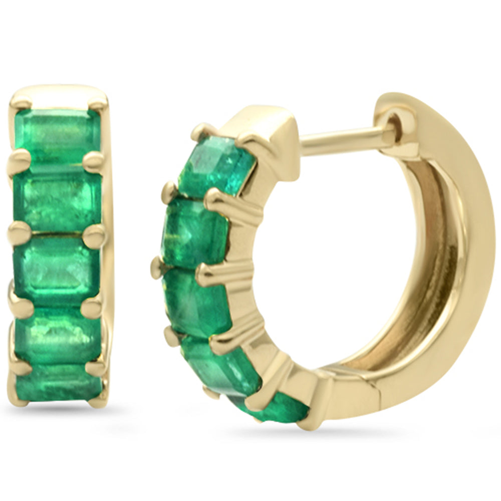 Emerald Earrings in 14K Yellow Gold 2.5 CT