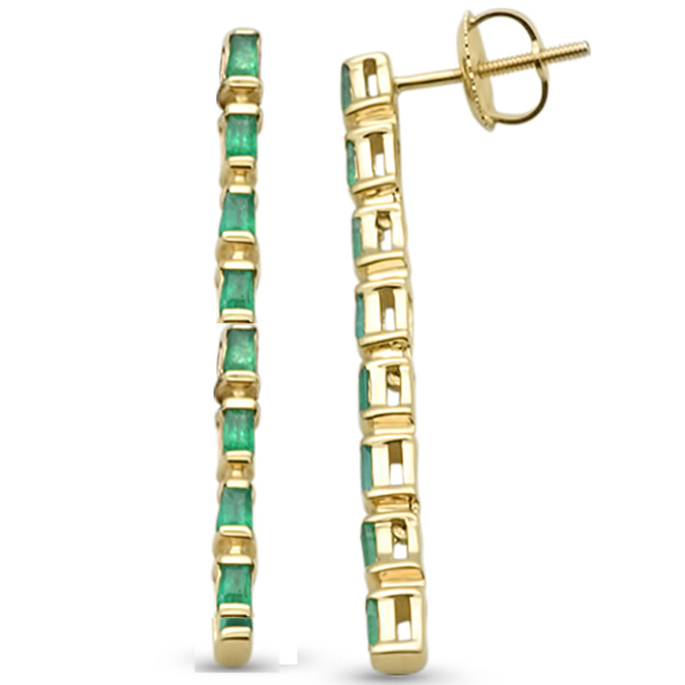 Emerald Earrings in 14K Yellow Gold 0.56 CT