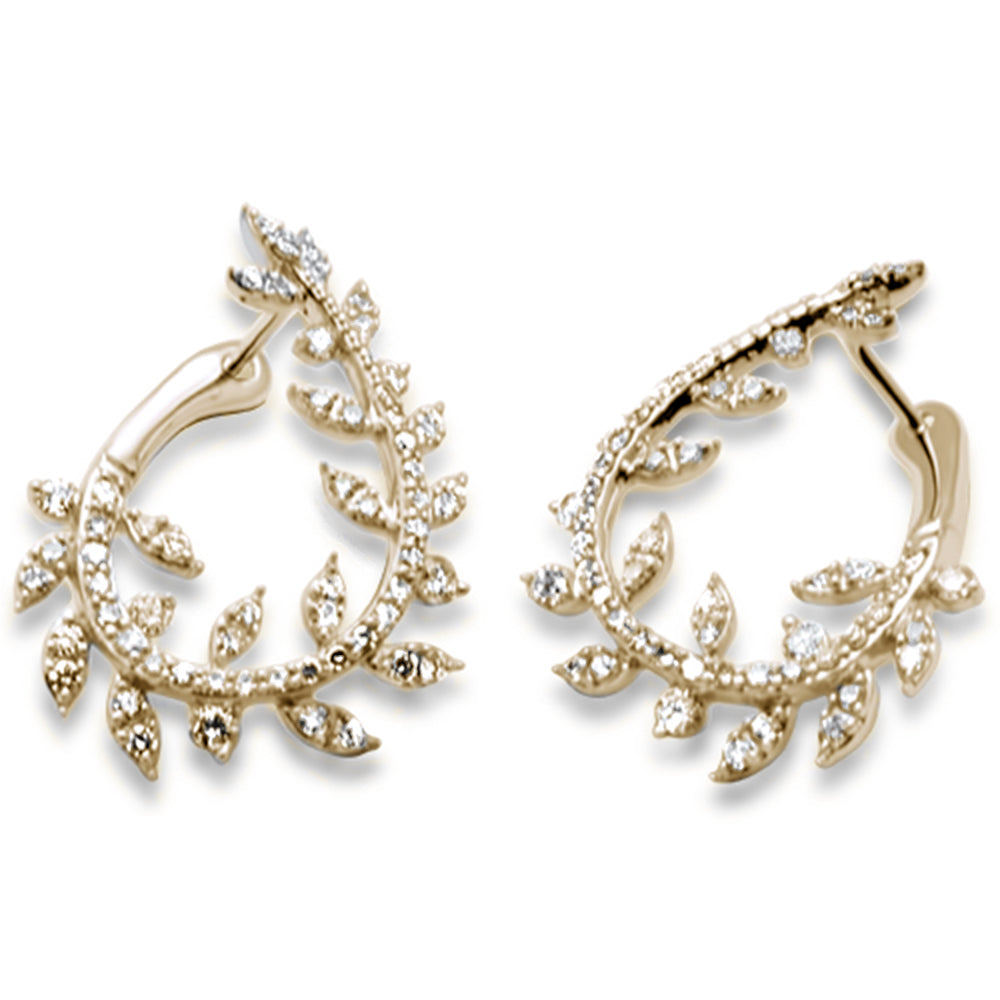 Aretes De Diamante En Oro Amarillo De 14K .95Ct