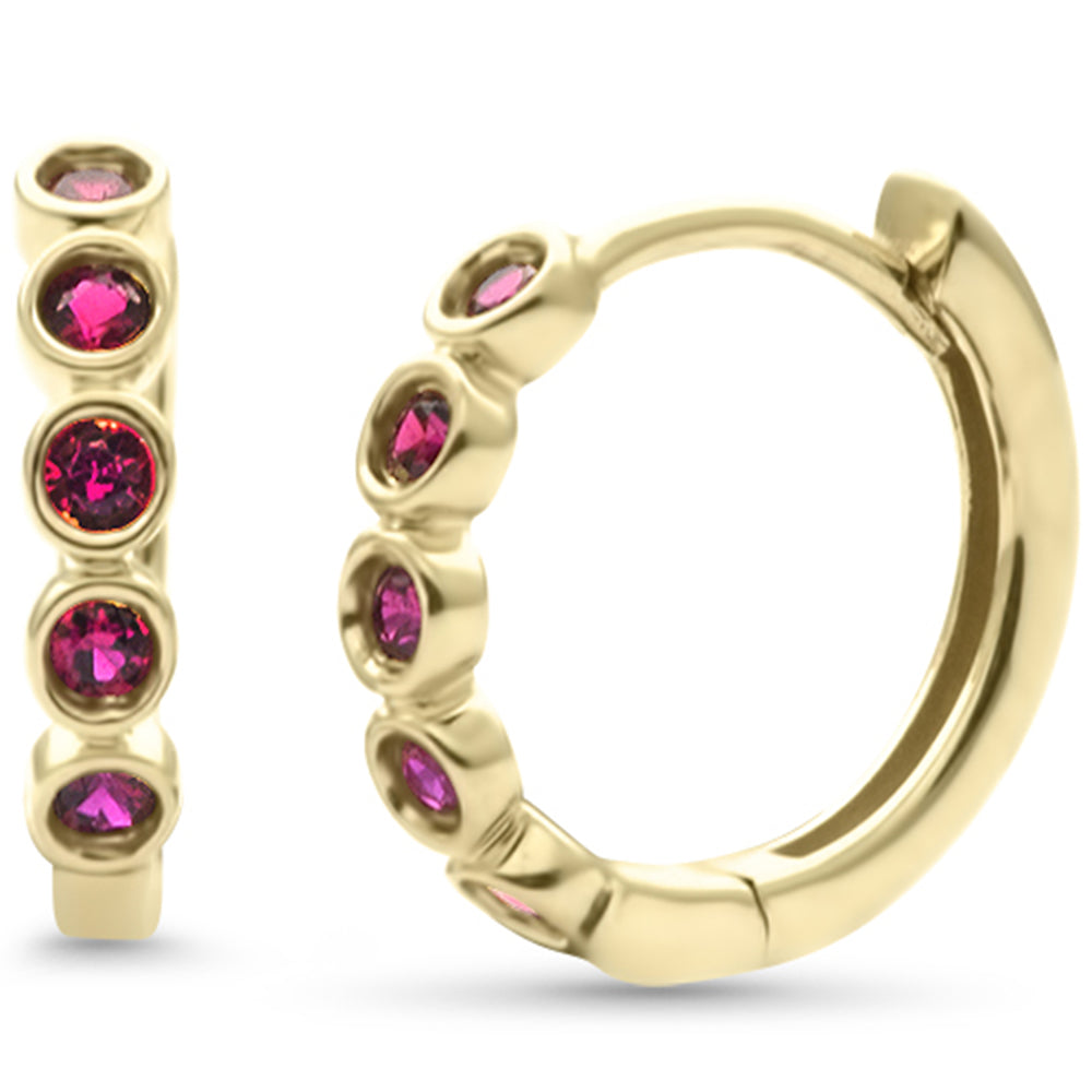 Ruby Earrings in 14K Yellow Gold 0.31 CT
