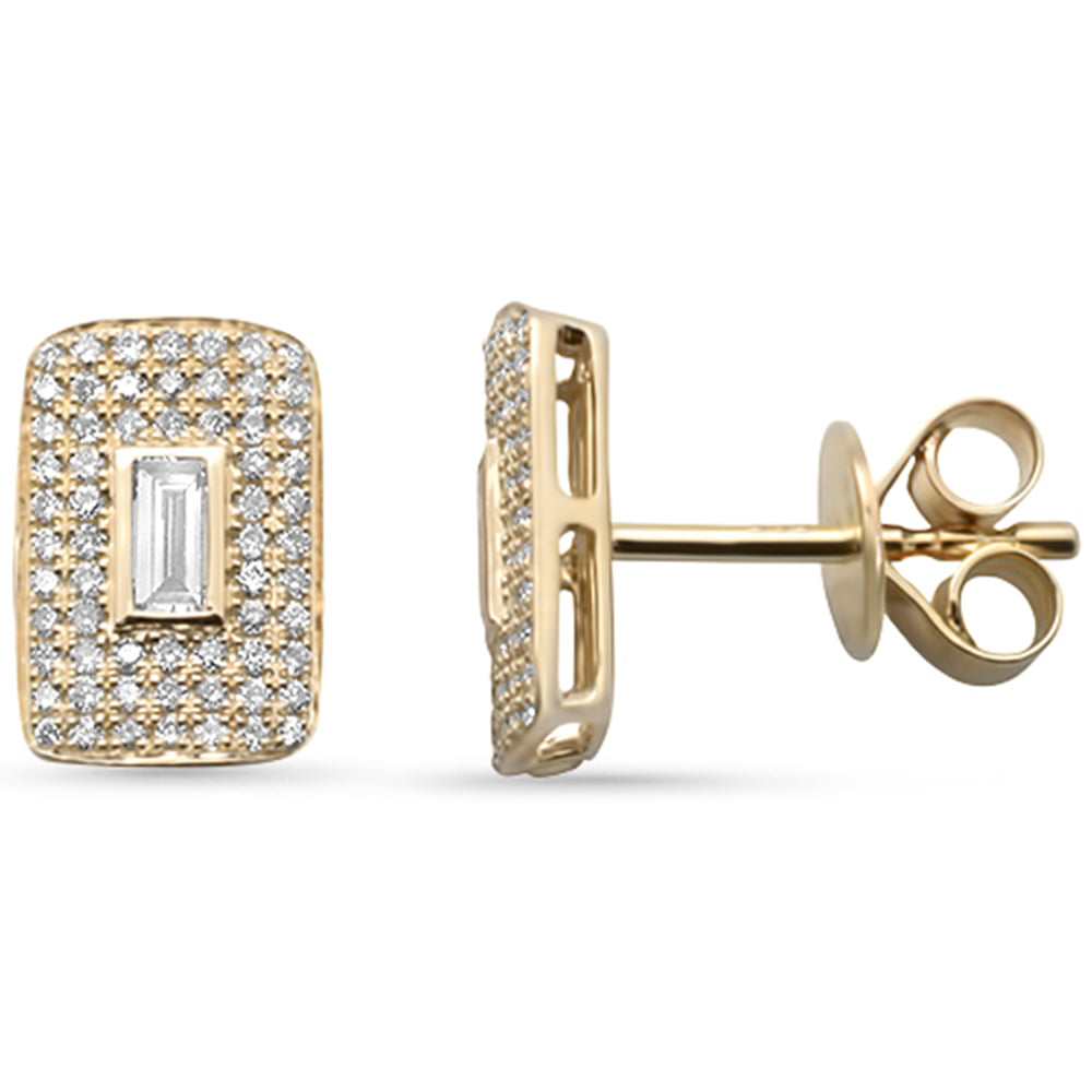 Aretes De Diamante En Oro Amarillo De 14K .37Ct