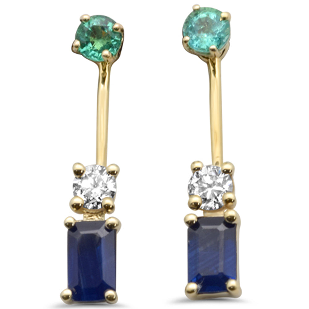 Diamond Earrings in 14K Yellow Gold 1.04 CT