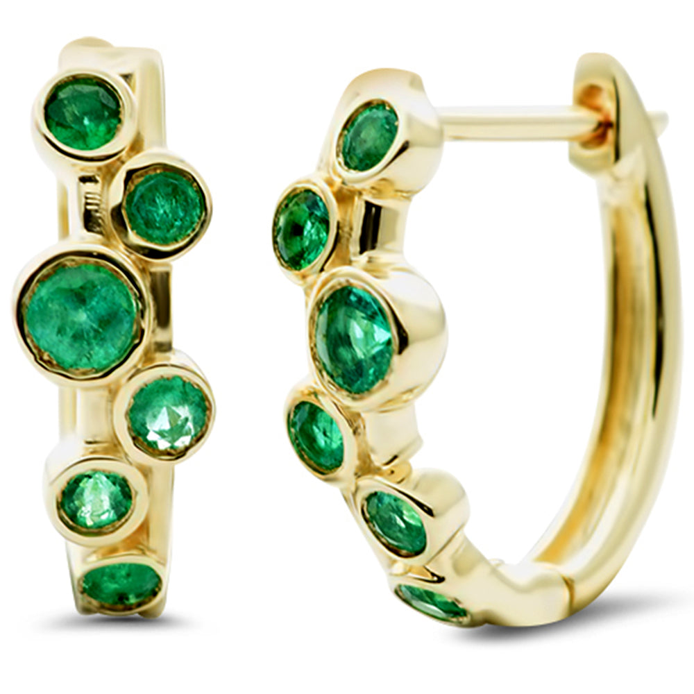 Emerald Earrings in 14K Yellow Gold 0.5 CT