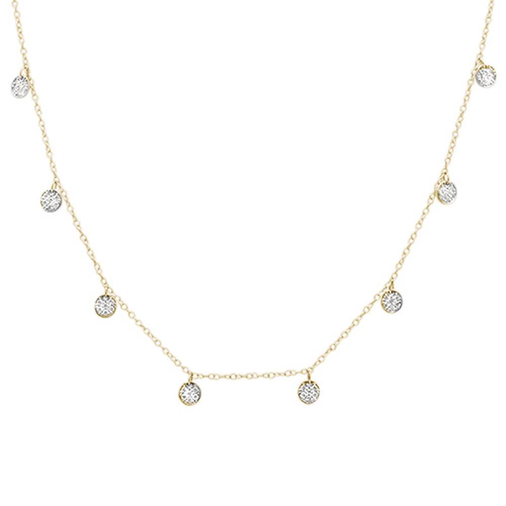 Collar Pendant De Diamante En Oro Amarillo De 14K .51Ct