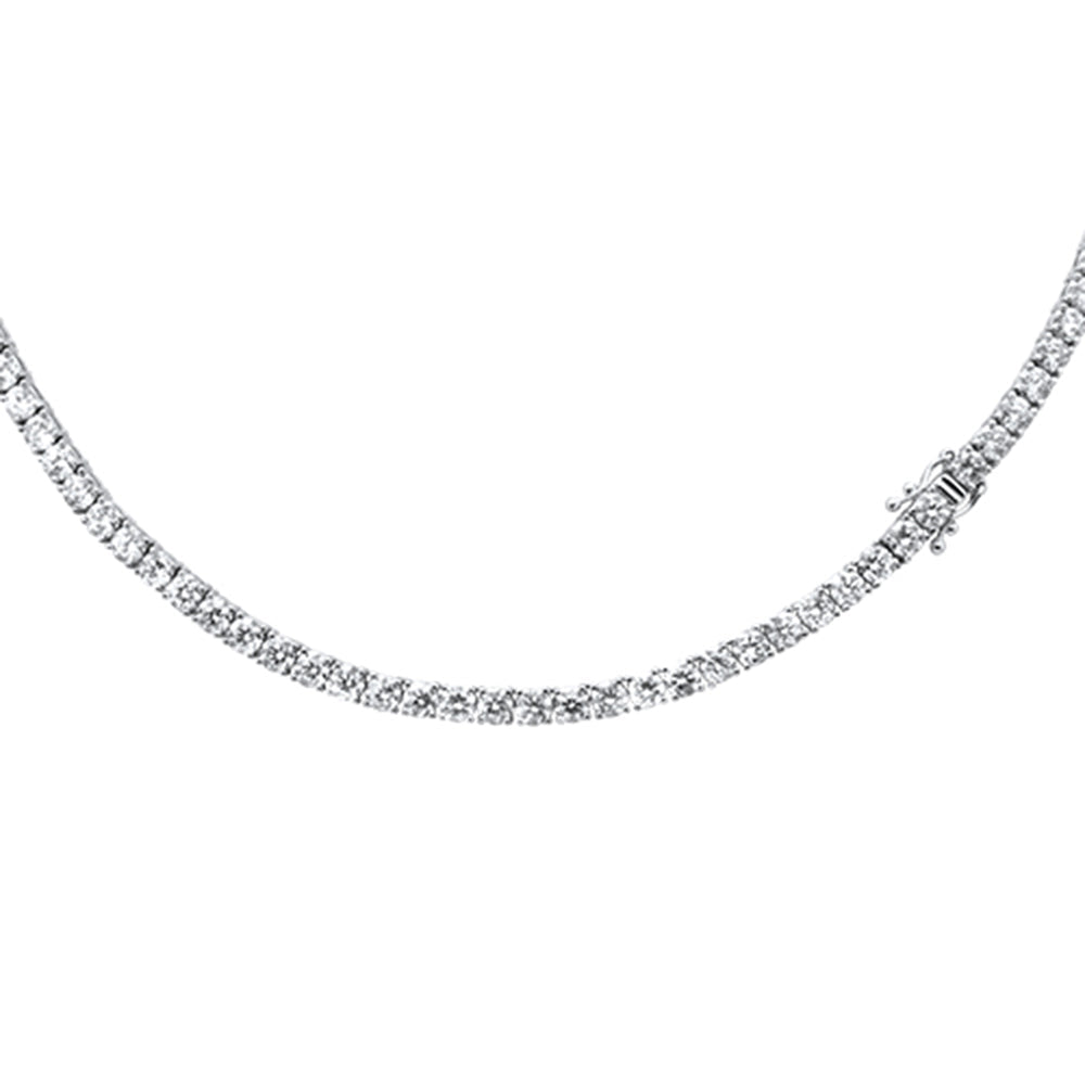 Collar Tennis De Diamante En Oro Blanco De 14K 7.77Ct