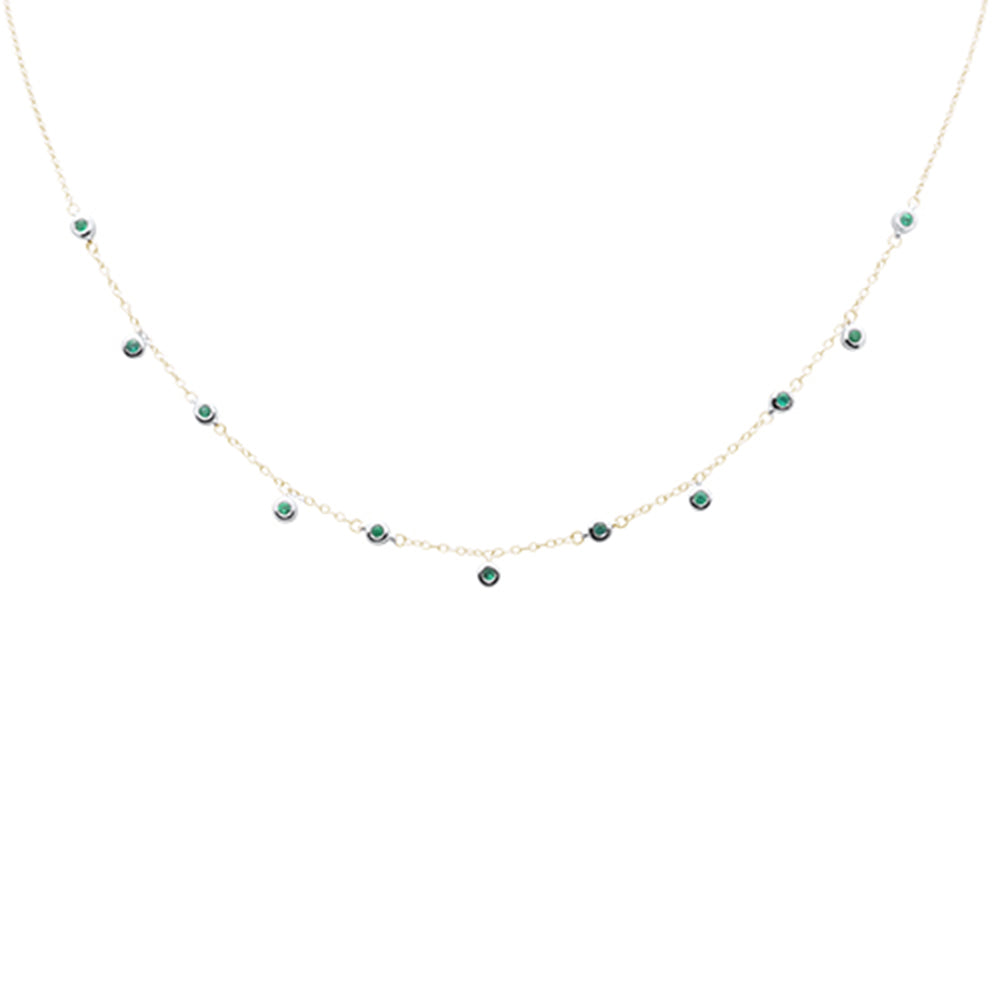 Emerald Necklace in 14K Yellow Gold 0.3 CT