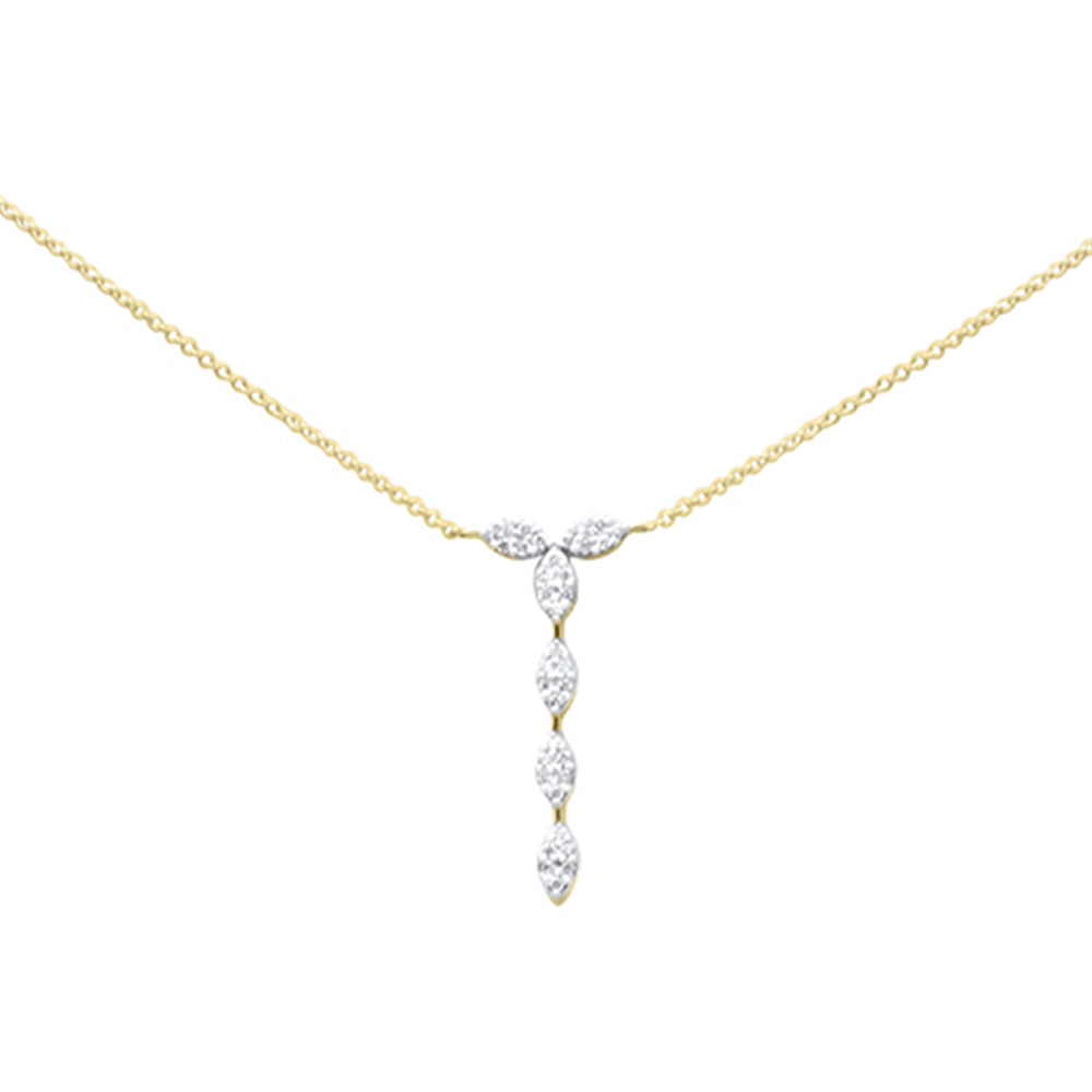 Collar Pendant De Diamante En Oro Amarillo De 14K .25Ct
