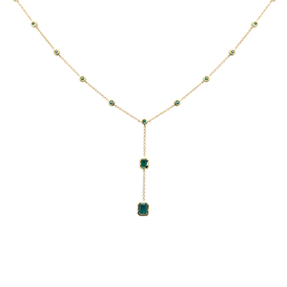Emerald Necklace in 14K Yellow Gold 0.96 CT