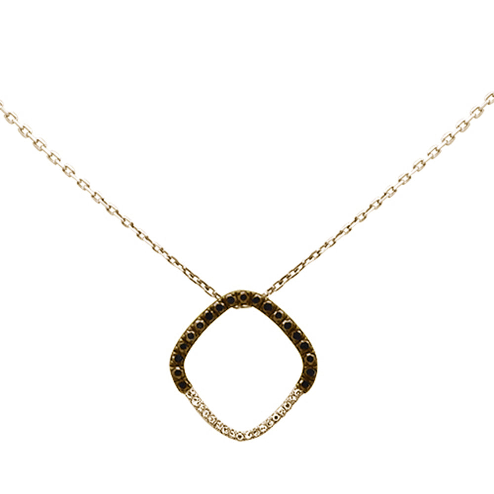 Collar Cadena Pendant De Diamante En Oro Amarillo De 14K .20Ct