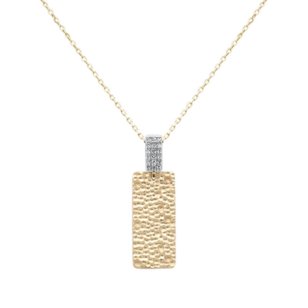 Collar Cadena Pendant De Diamante En Oro Amarillo De 14K .08Ct