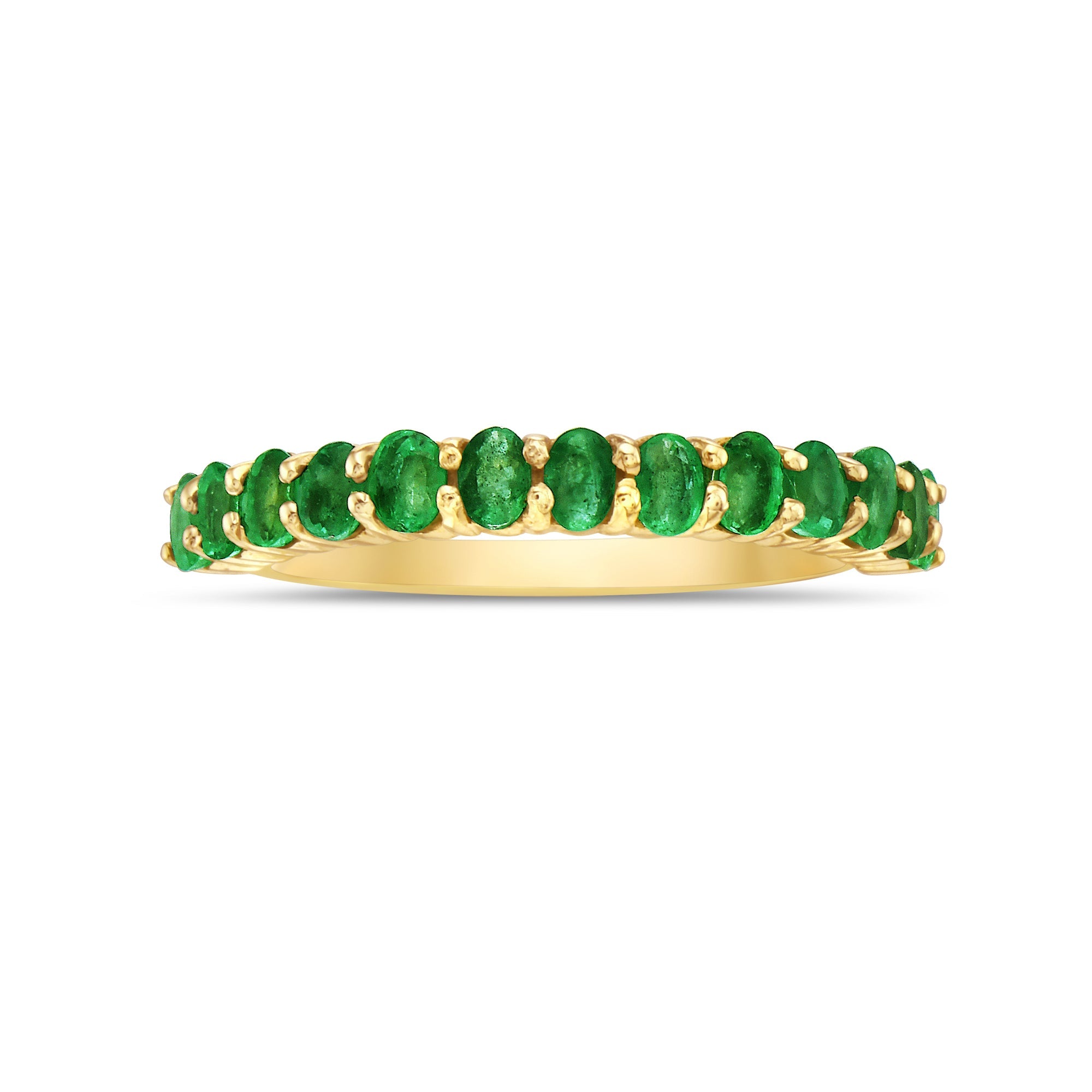 Anillo En Oro Amarillo De 14K Con Esmeralda 1.72 Ct