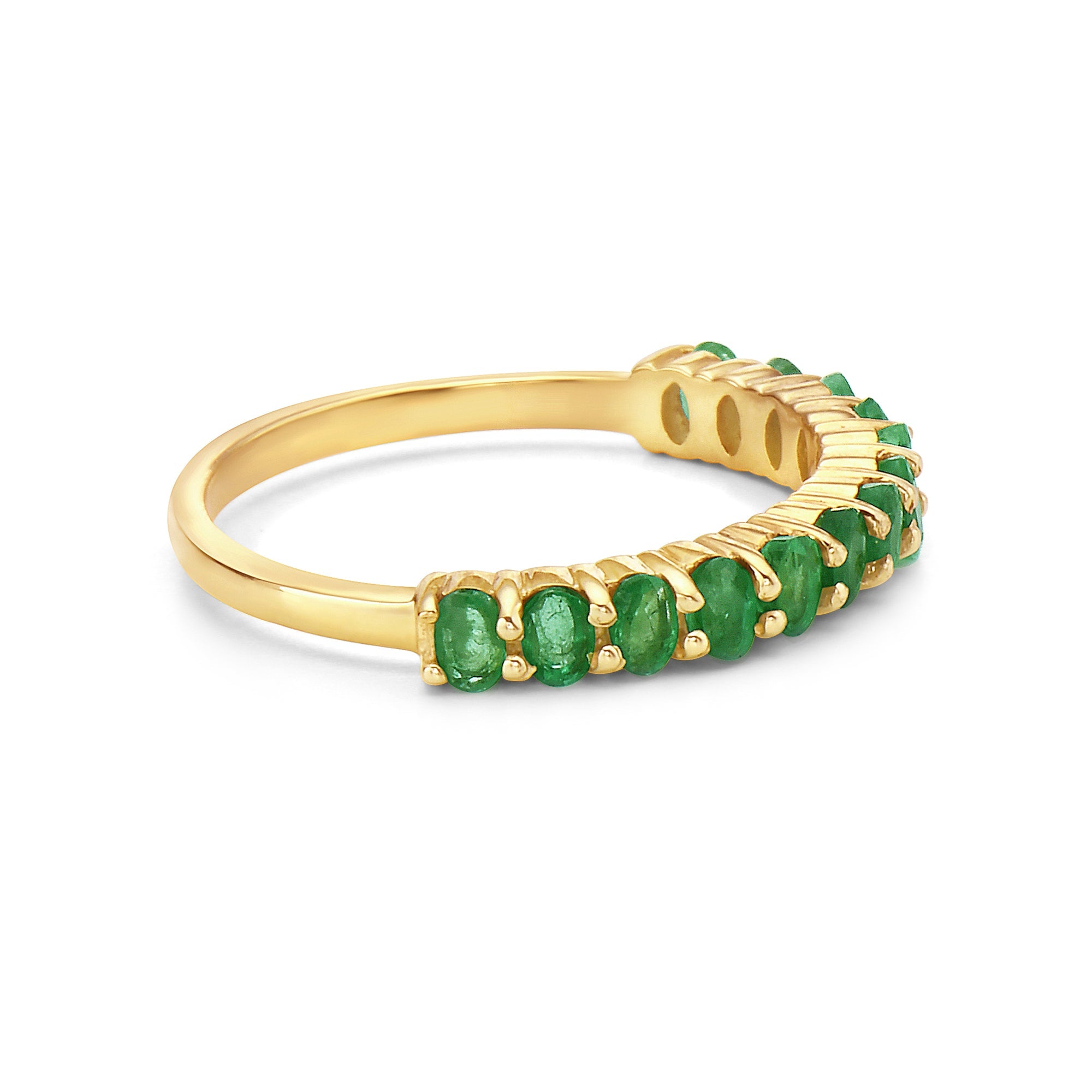 Anillo En Oro Amarillo De 14K Con Esmeralda 1.72 Ct