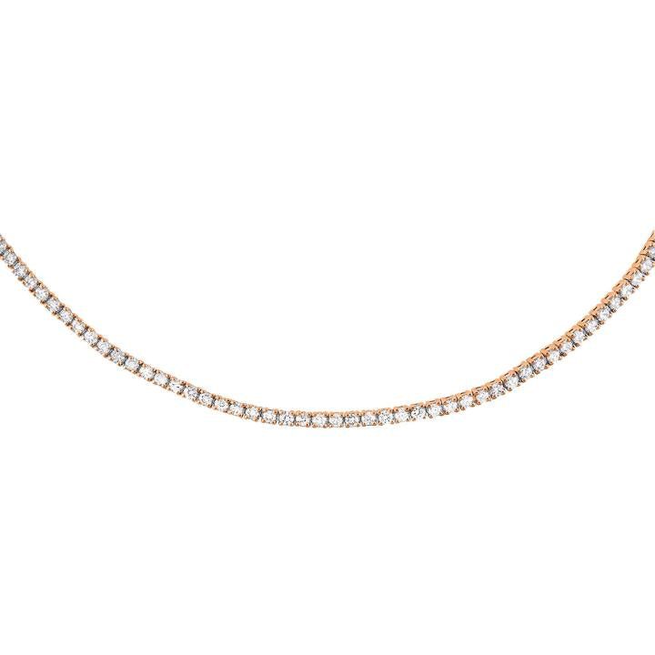 Collar En Oro Rosa De 14K Con Diamante 2.0 Ct