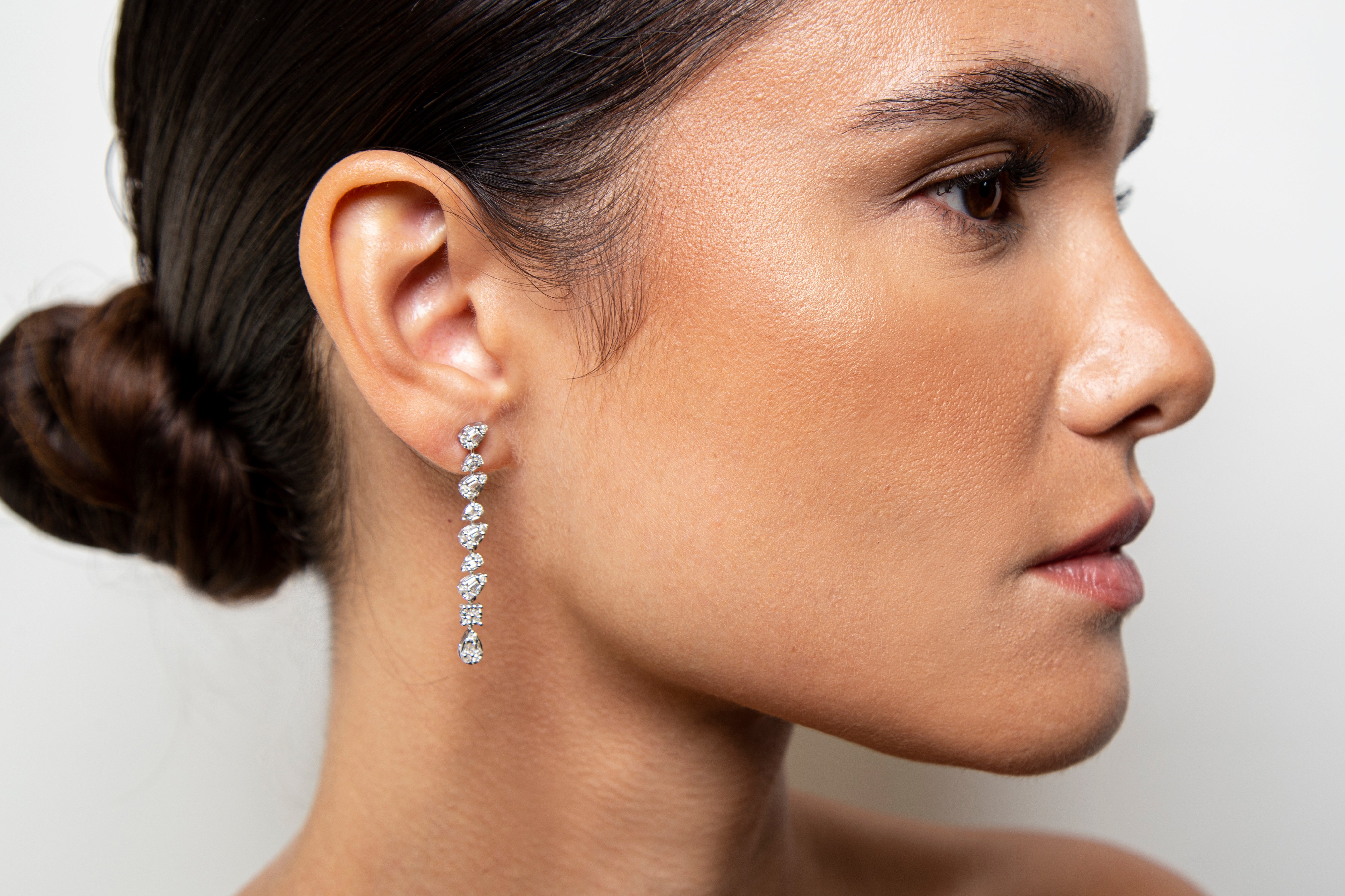 Aretes Diamante Oro Blanco 14K 1.35 ct.