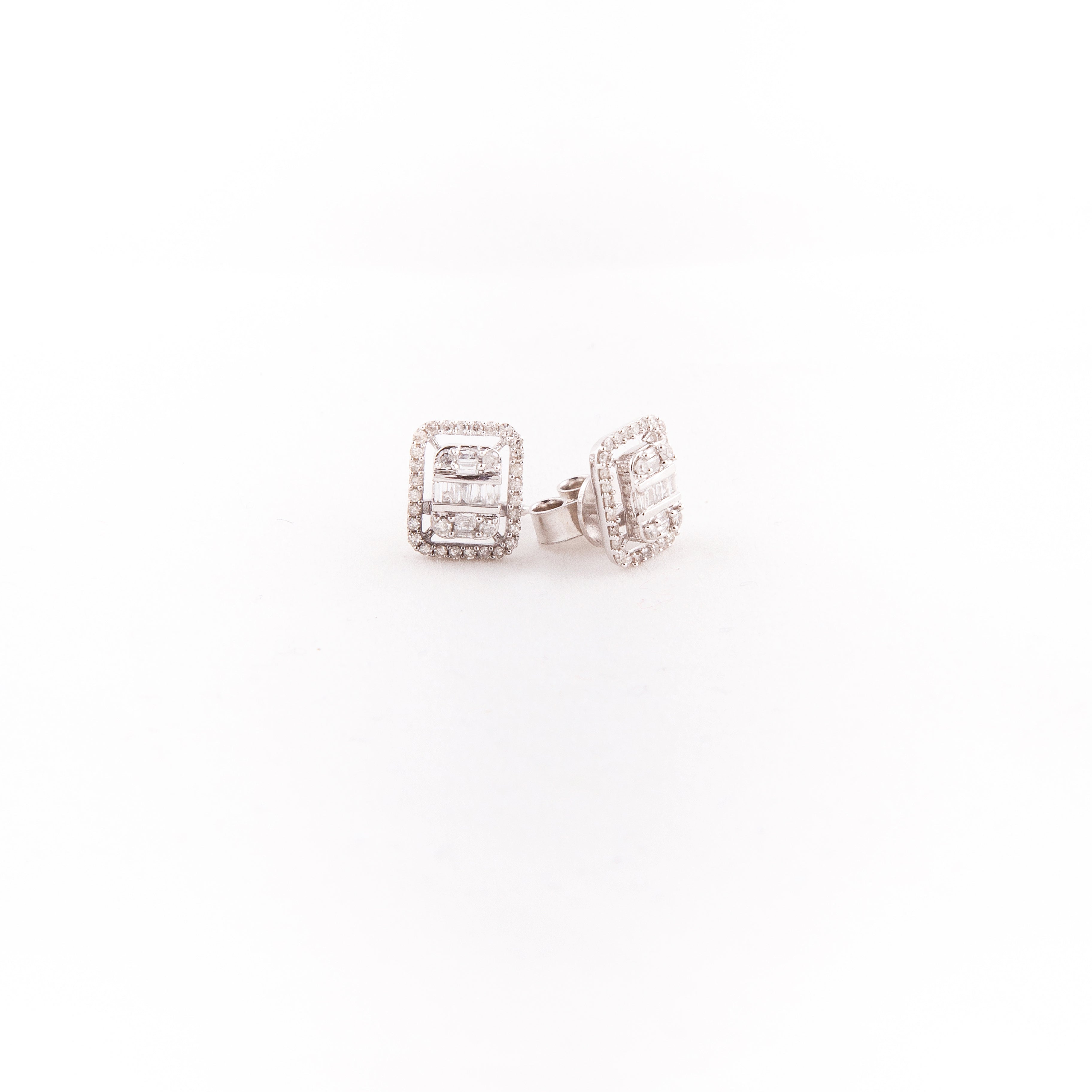 Broqueles de Diamante Oro Blanco 14K 0.48 ct.