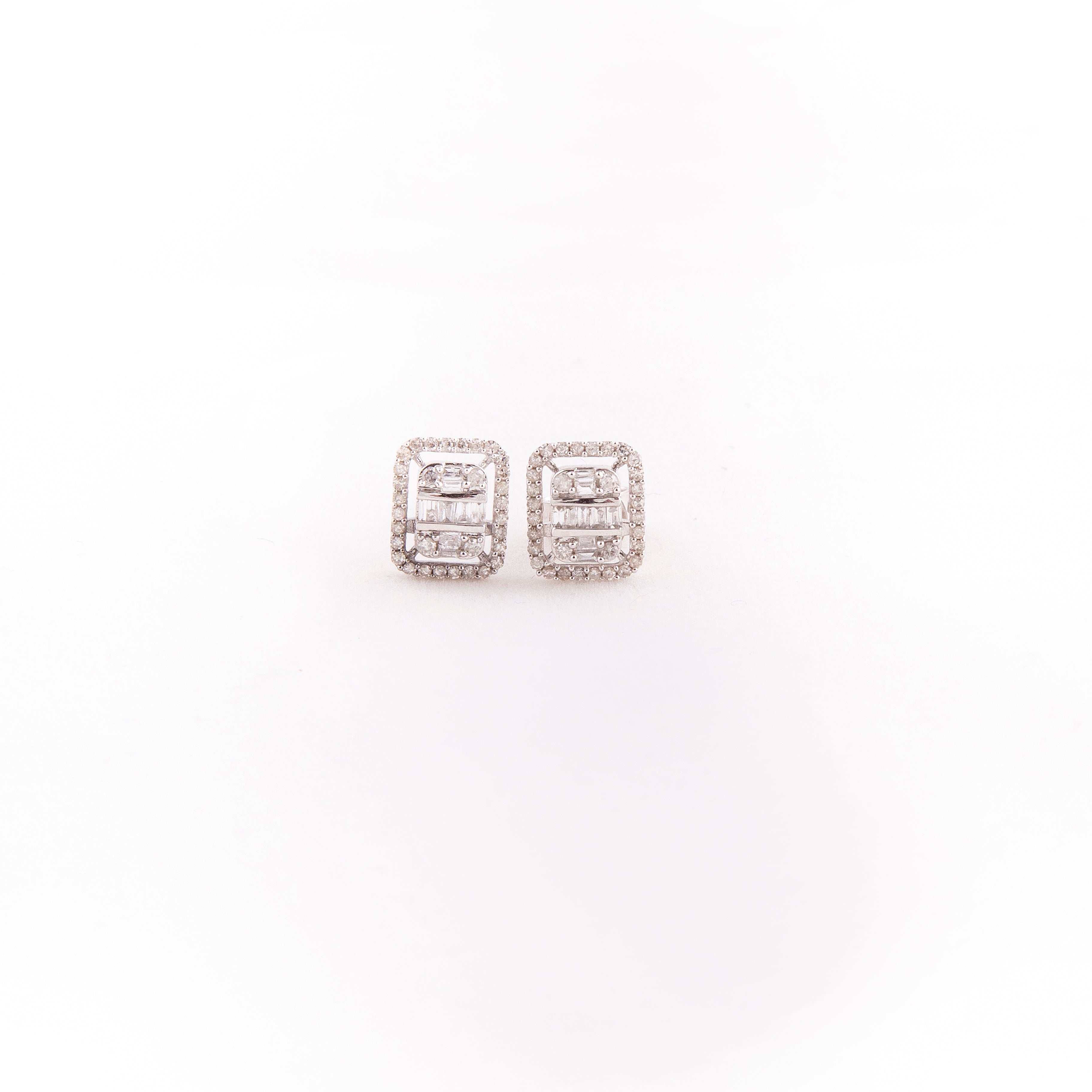 Broqueles de Diamante Oro Blanco 14K 0.48 ct.