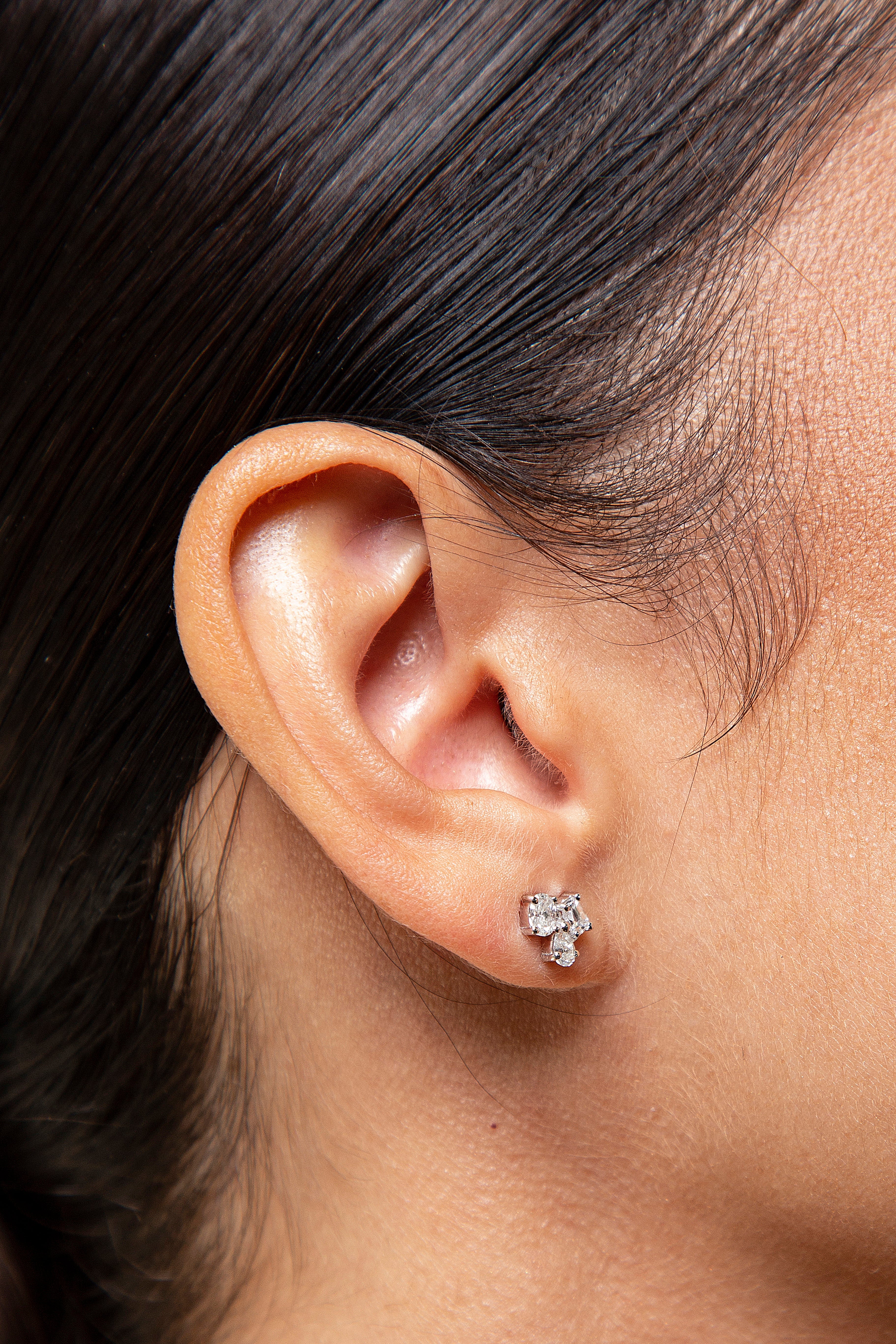 Aretes Hoops Diamante Oro Blanco 14K 0.75 ct.