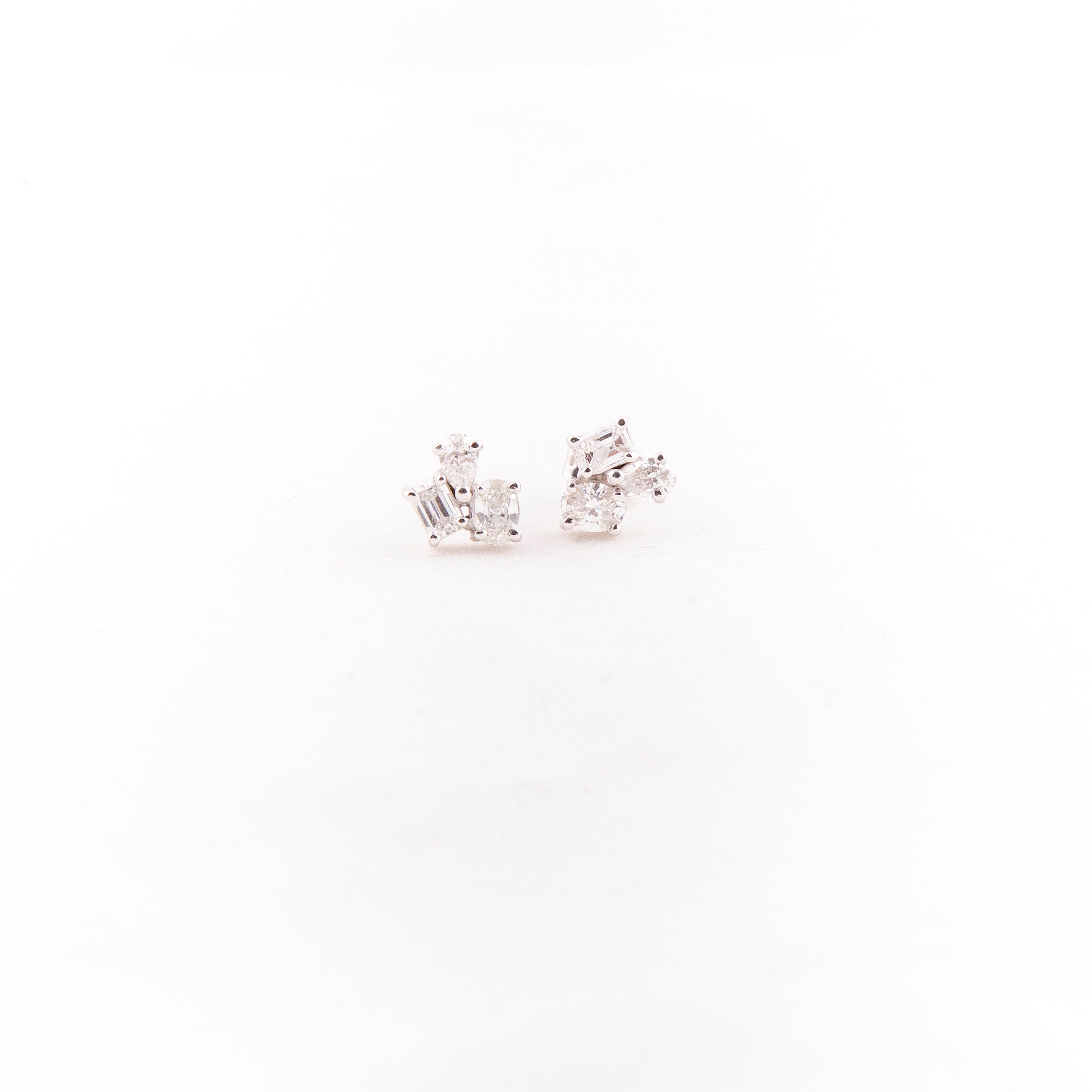 Aretes Hoops Diamante Oro Blanco 14K 0.75 ct.