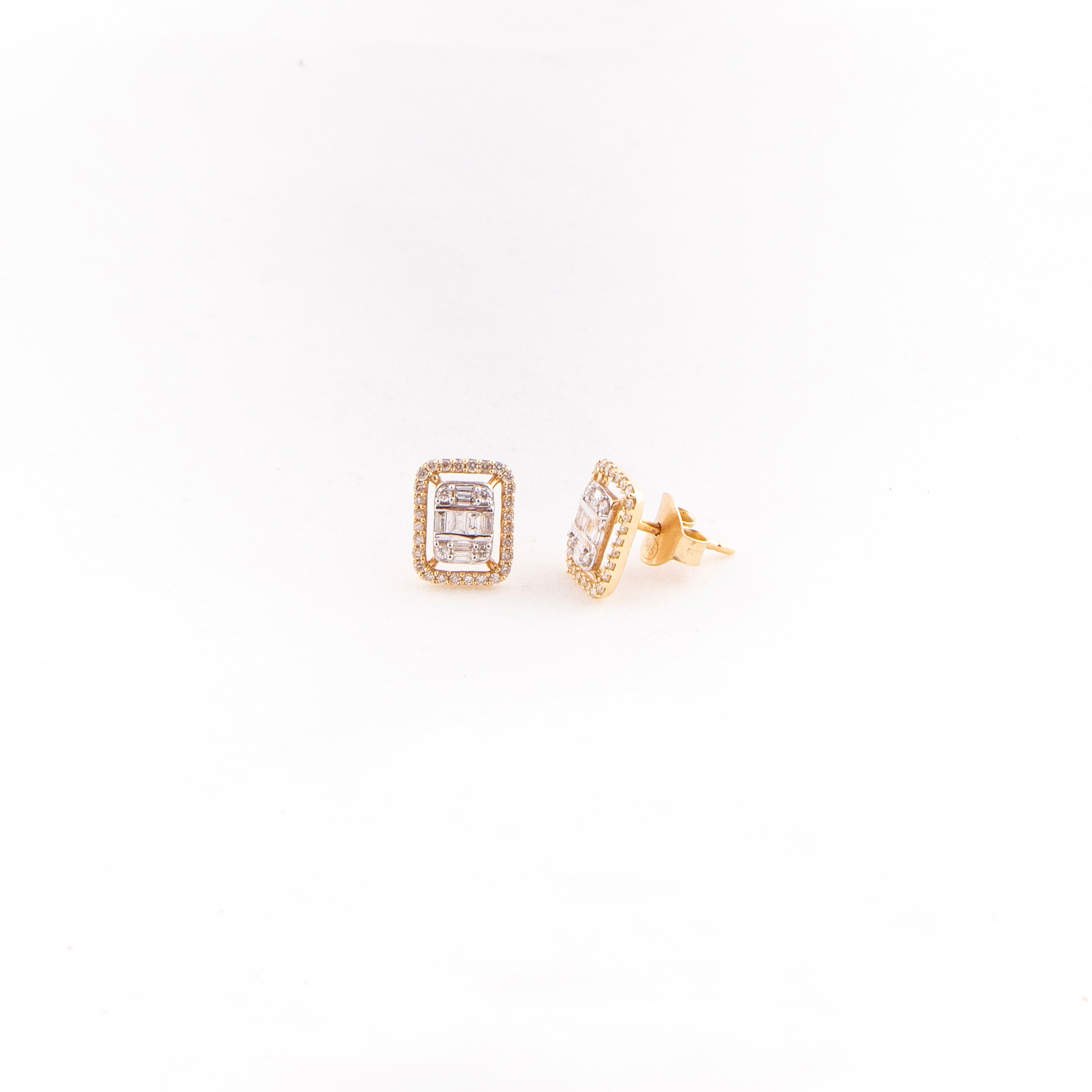 Aretes Studs Diamante Oro Amarillo 14K 0.5 ct.