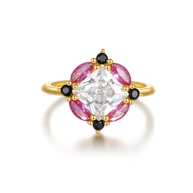 Anillo Plata S925 Baño de oro 14k 2.25g