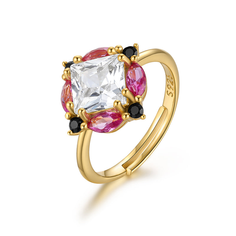Anillo Plata S925 Baño de oro 14k 2.25g