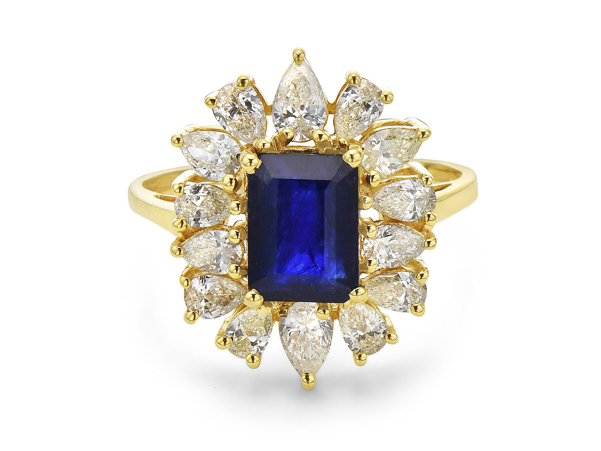 Anillo En Oro Amarillo De 14K Con Diamante 1.4 Ct